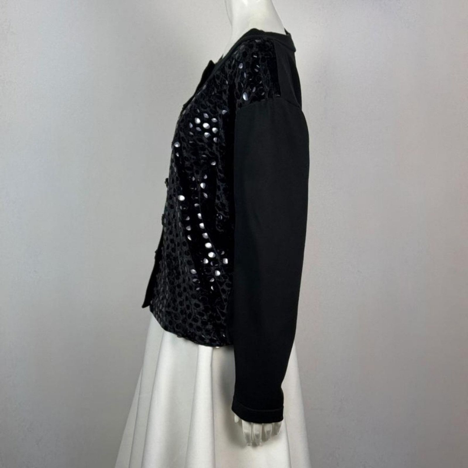 Other Rectangle Blanc Paris Perforated Velvet Sequin Cardigan M Size M / US 6-8 / IT 42-44 - 3 Thumbnail