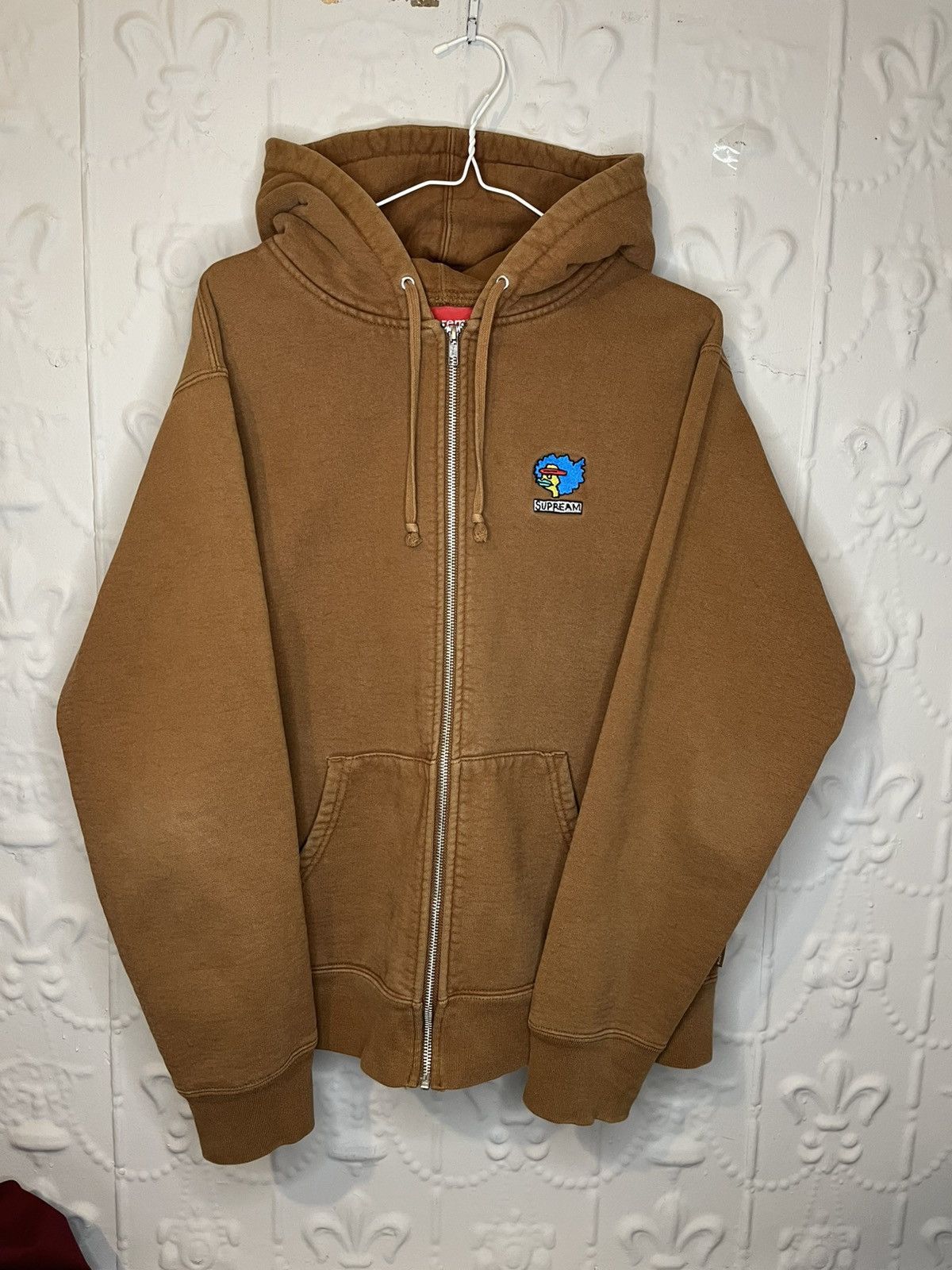 Supreme Supreme Chocolate Beige Zip Up Hoodie “Supream” Size US L / EU 52-54 / 3 - 1 Thumbnail