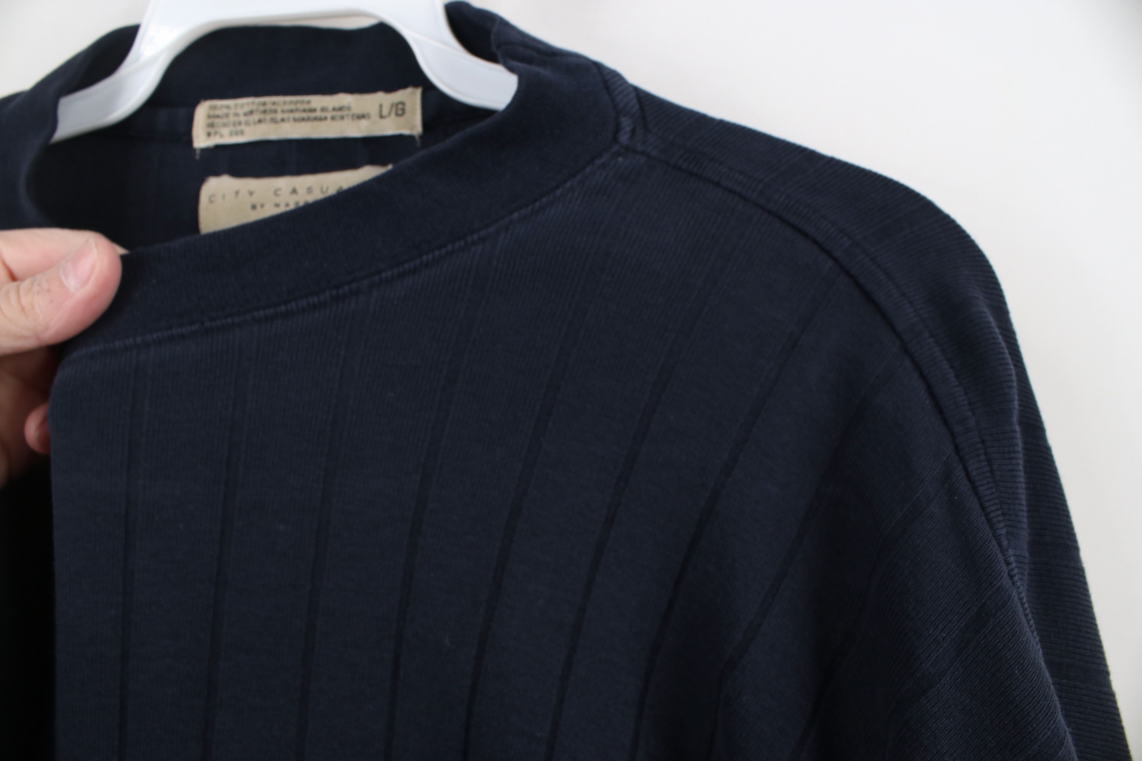 Vintage Vintage 90s Streetwear Ribbed Knit Long Sleeve T-Shirt USA Size US L / EU 52-54 / 3 - 6 Thumbnail