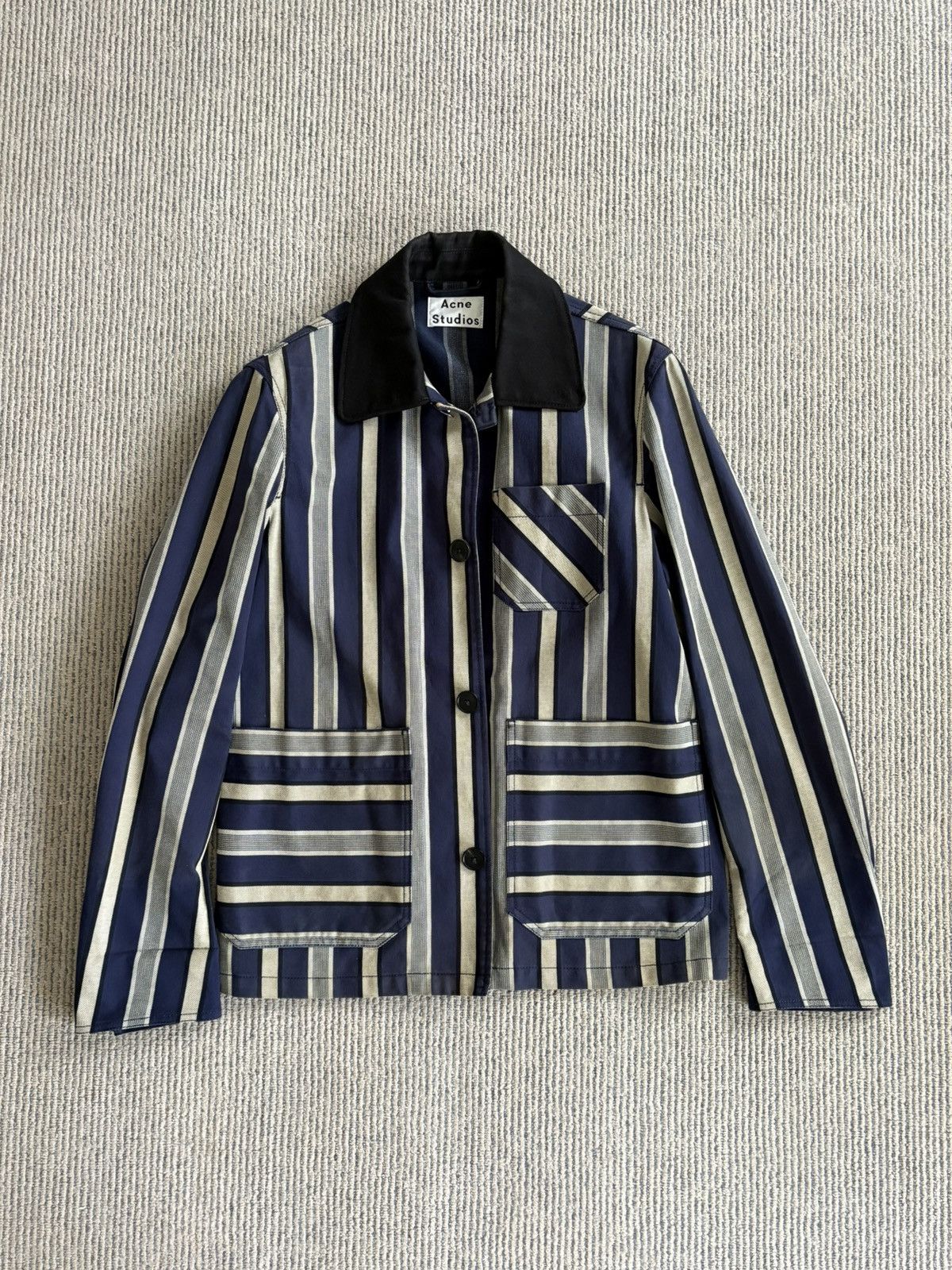 Acne Studios Acne Studios Striped Moss Jacket Size US S / EU 44-46 / 1 - 1 Thumbnail