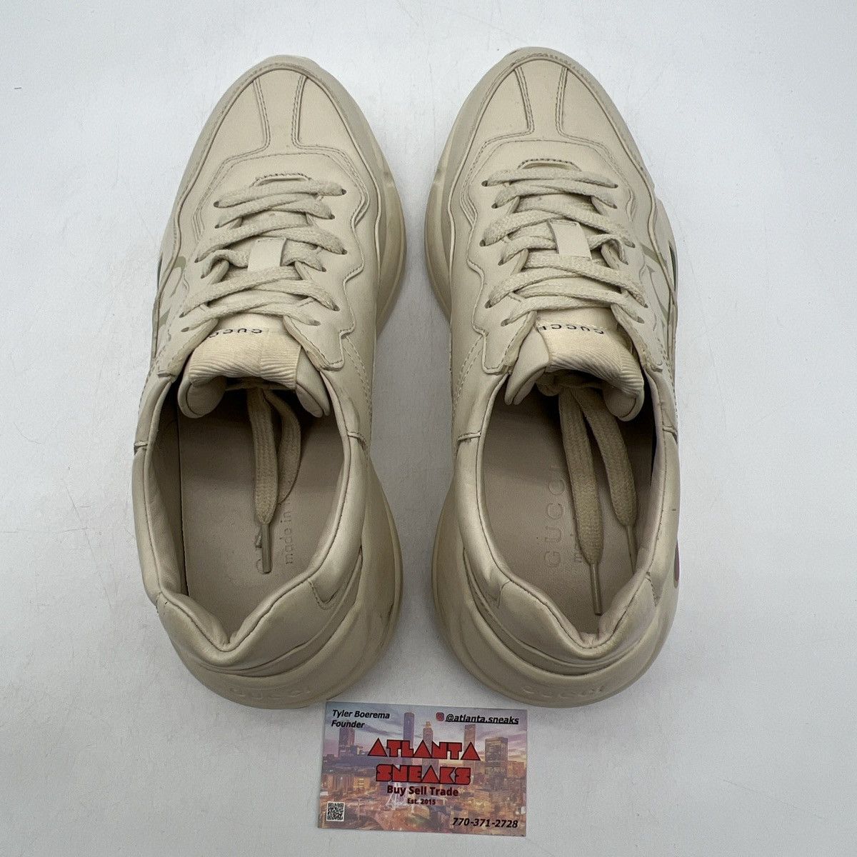 Gucci Gucci Rhyton leather sneaker logo Size US 6 / EU 39 - 6 Thumbnail