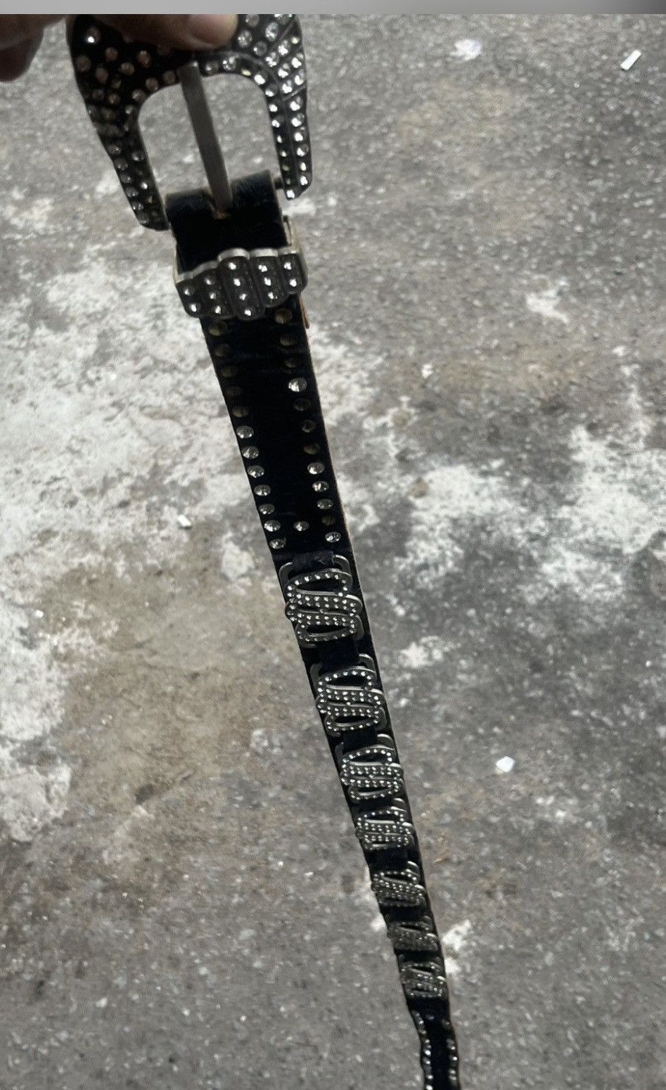 Kapital Y2K Rhinestone Crystal Studded Belt McBling Size 36 - 10 Thumbnail