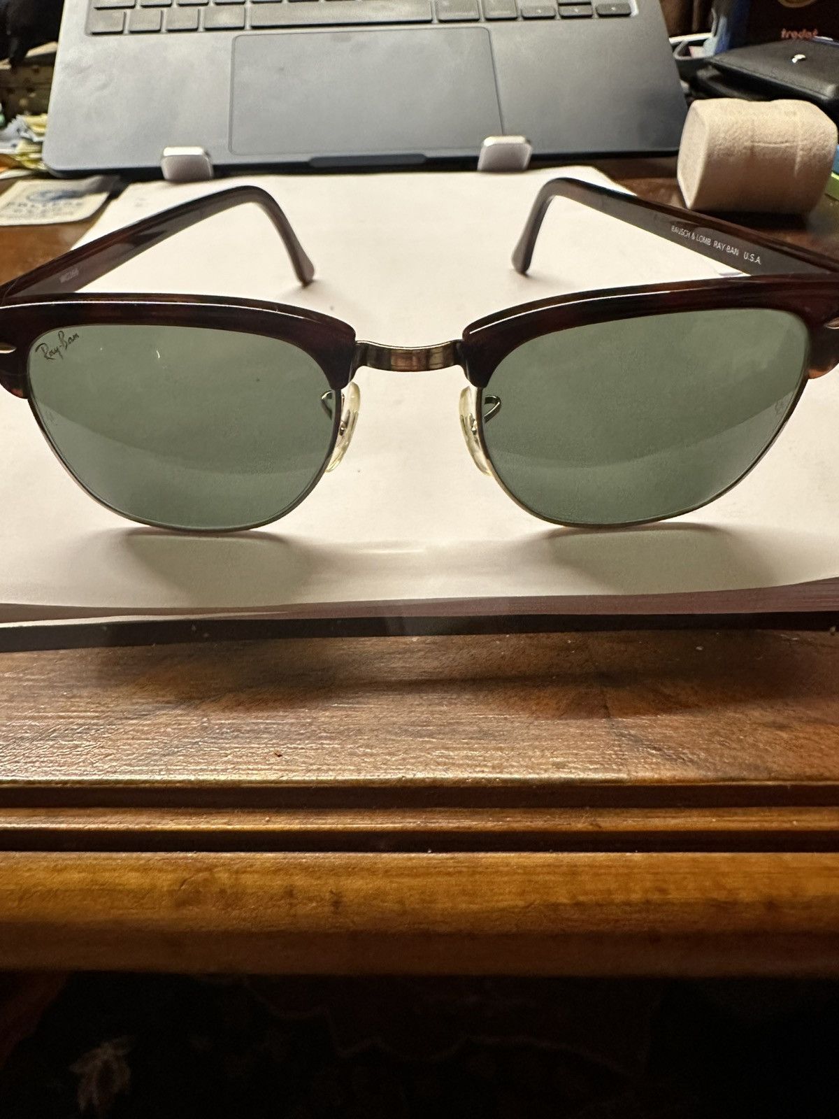 RayBan Vintage Ray-Ban Clubmaster B&L USA Tortoise - Original Case Size ONE SIZE - 1 Thumbnail