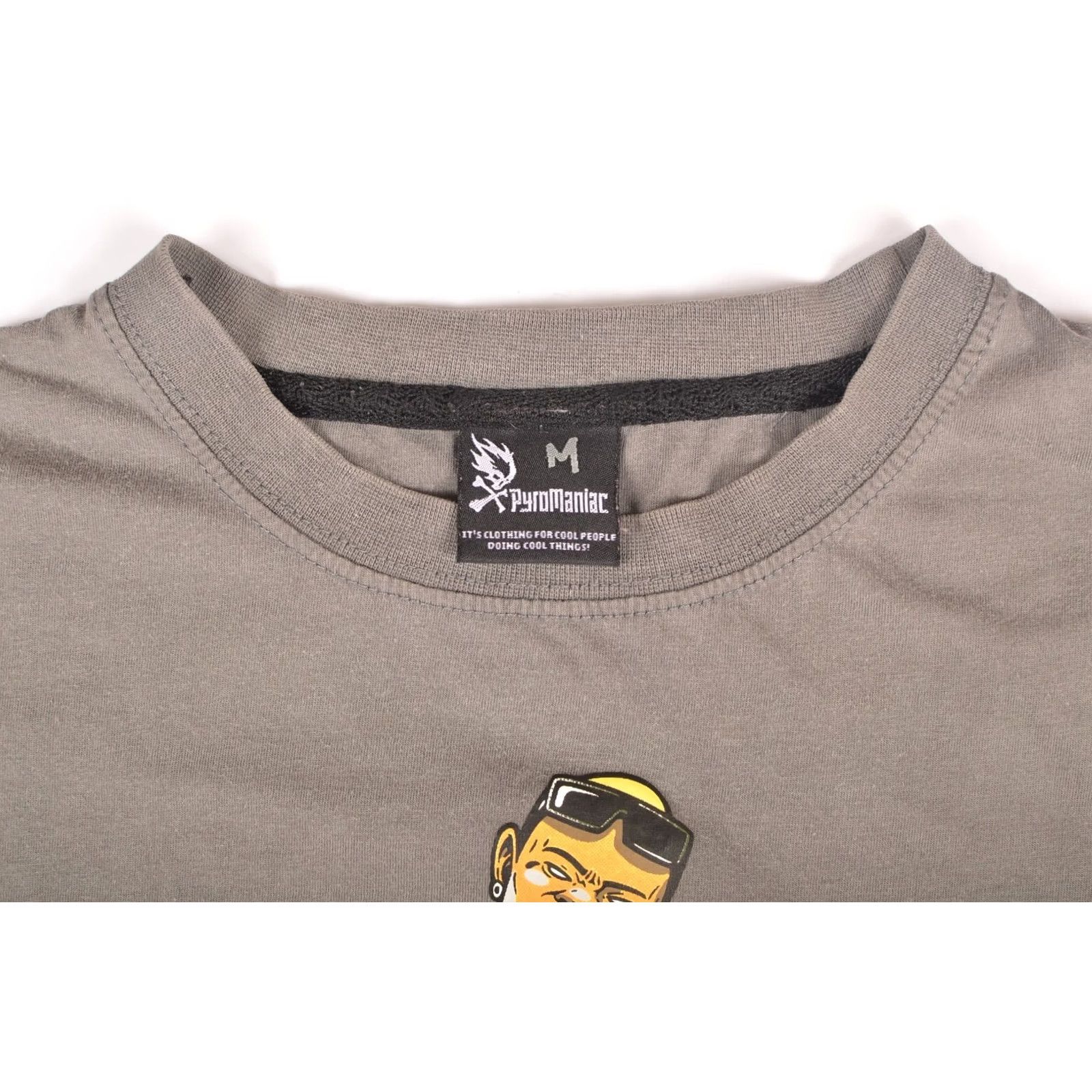 Bones Rare Pyromaniac Clothing Vintage Skate T-Shirt Tee Skull Flames Bones Size M Men Gray XS? Size US M / EU 48-50 / 2 - 3 Thumbnail
