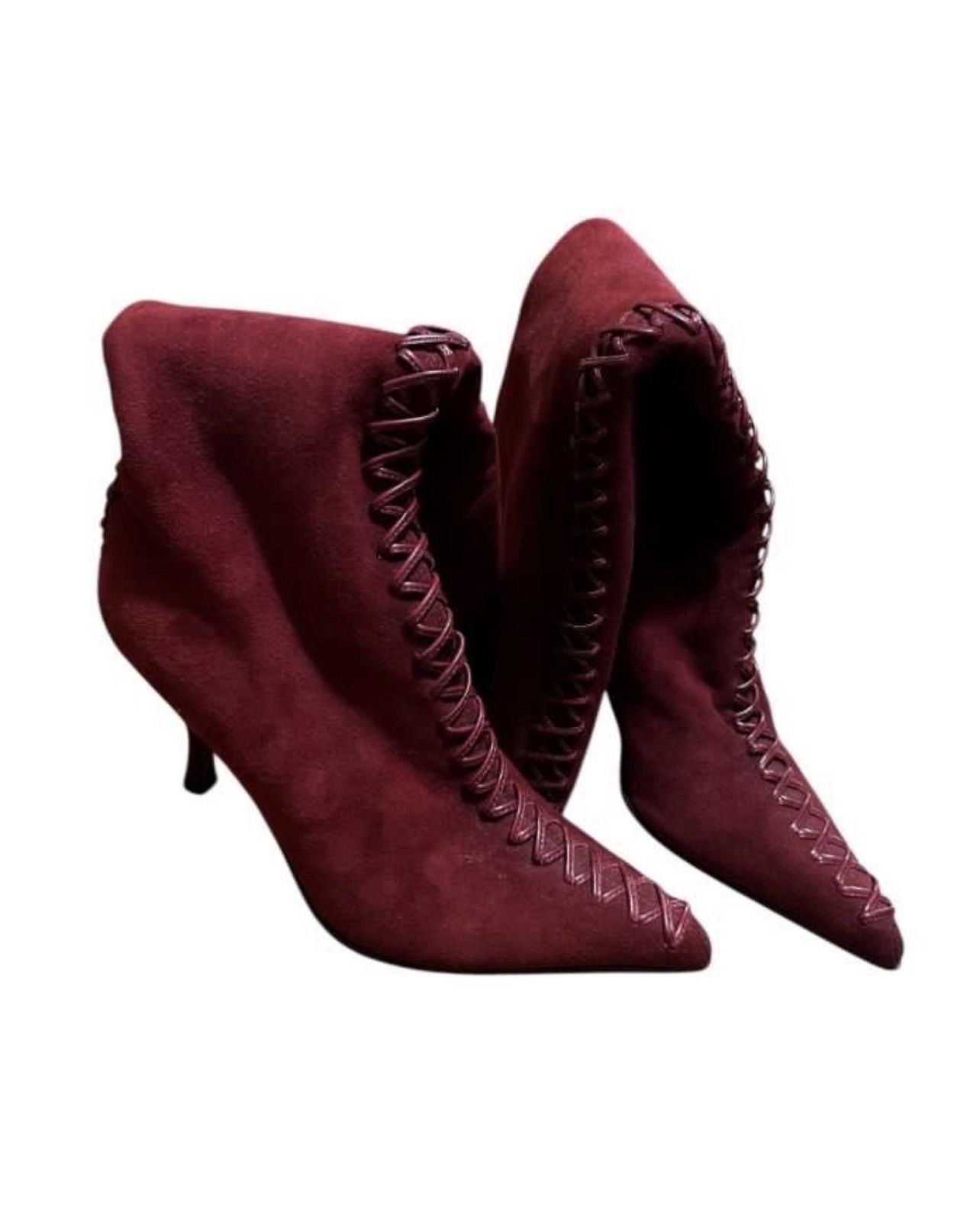 Dior Christian Dior Suede Boots Wine red Size US 6.5 / IT 36.5 - 2 Thumbnail