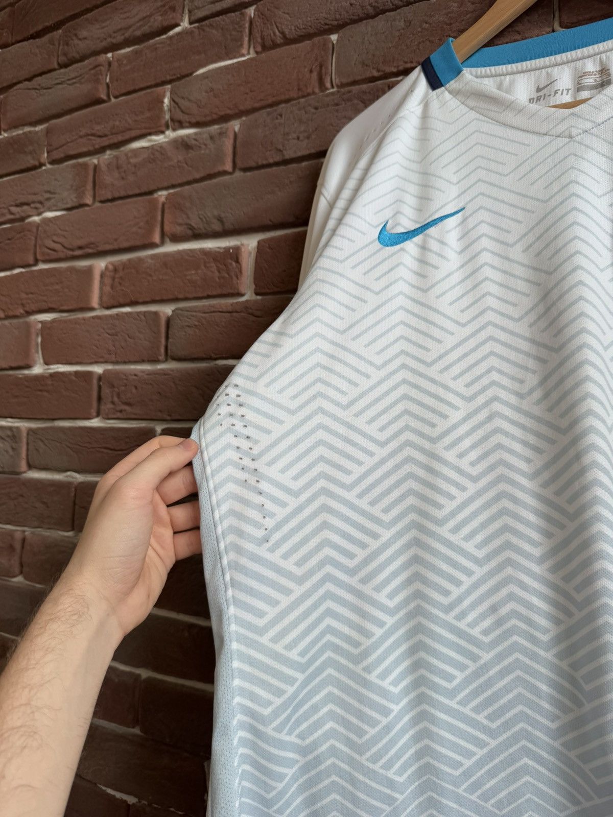 Nike Zenit Petersburg Player Issue Jersey Nike Swoosh Soccer Whit Size US XL / EU 56 / 4 - 8 Thumbnail