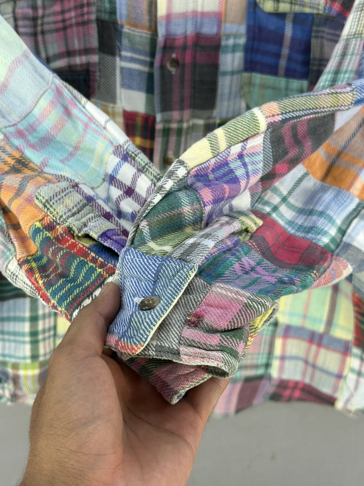 Japanese Brand Patchwork Flannel Shirt Button Up by Catherine Museum Size US L / EU 52-54 / 3 - 12 Thumbnail
