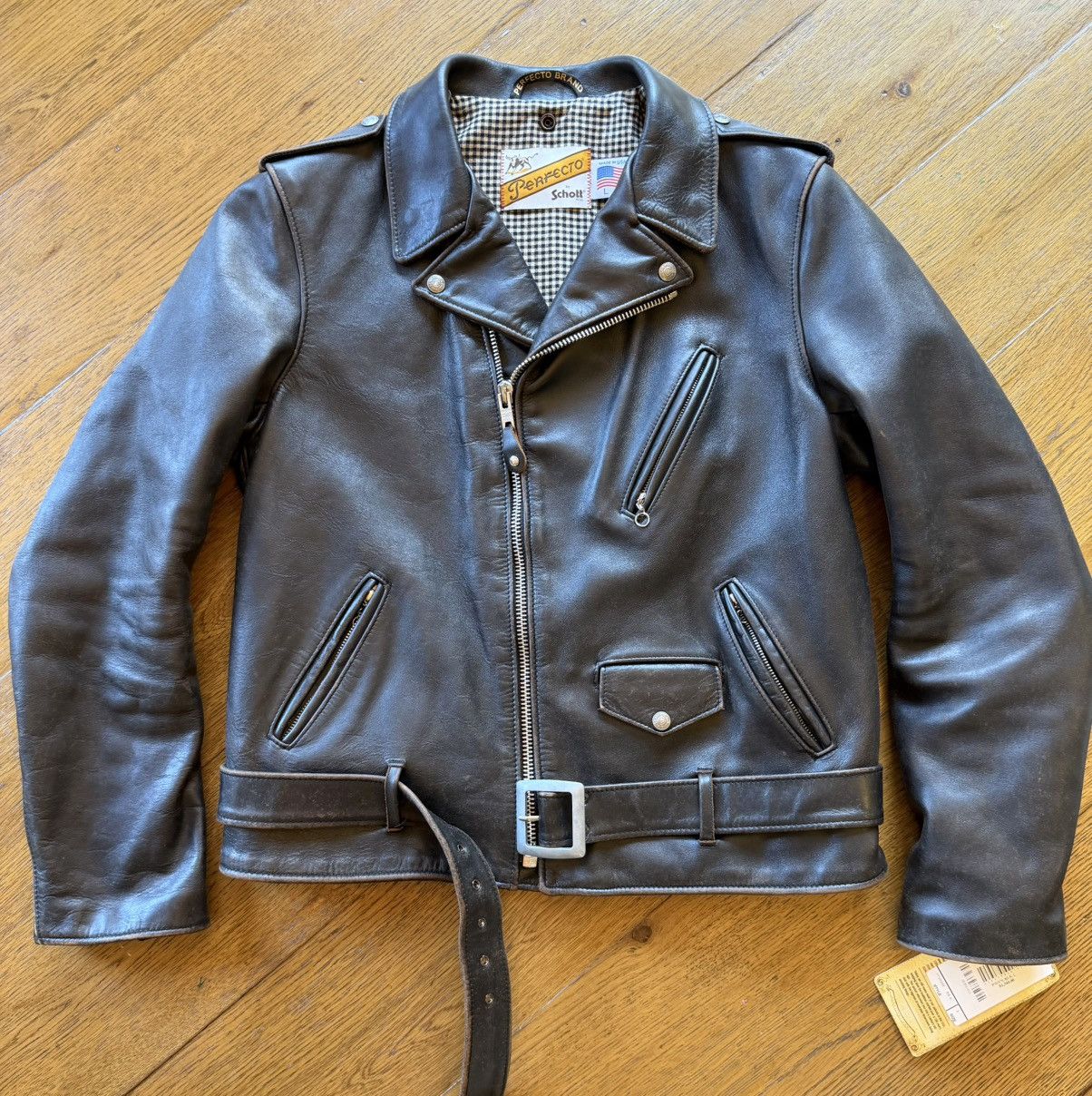 Schott Shott P50VN Double Rider Motorcycle - New Size US L / EU 52-54 / 3 - 7 Thumbnail
