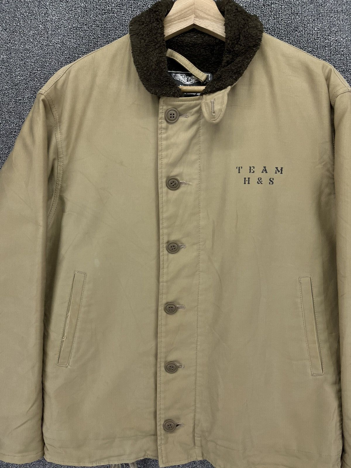 Vintage Vintage Hide and Seek Shearling Sherpa Military Jacket Size US M / EU 48-50 / 2 - 5 Thumbnail