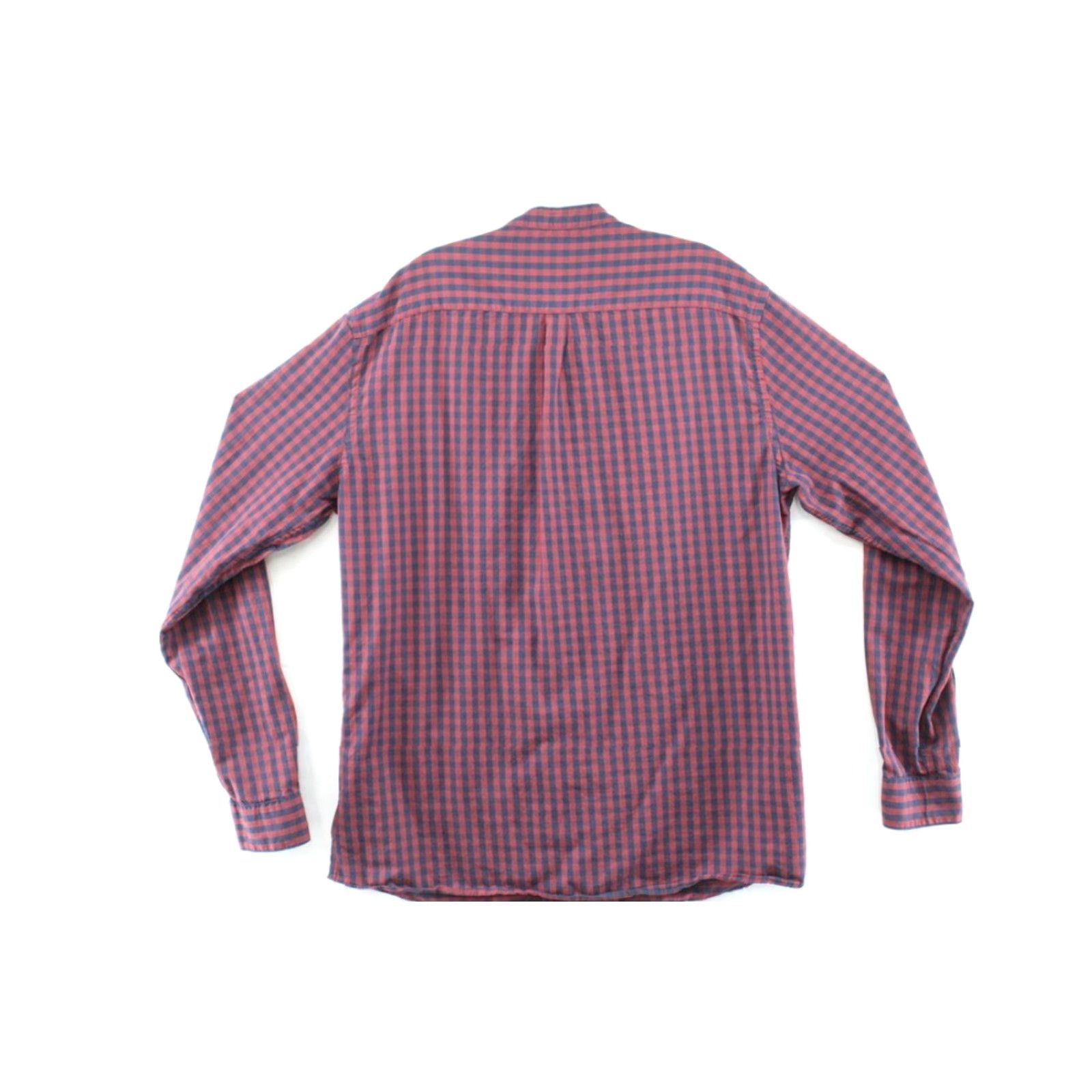 Vintage Red Ale Shirt Men's XL Tall Red Black Check Band Collar Preppy Work Office Size US XL / EU 56 / 4 - 4 Thumbnail