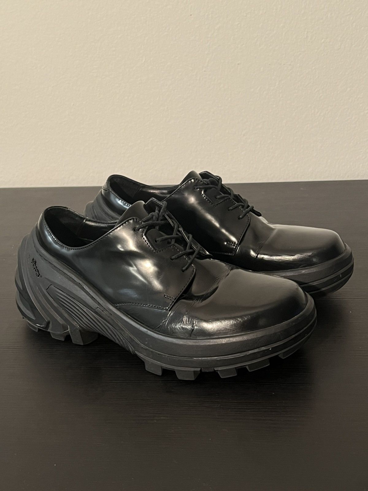 1017 ALYX 9SM Alyx Black patent Vibram Sole Derby | Grailed