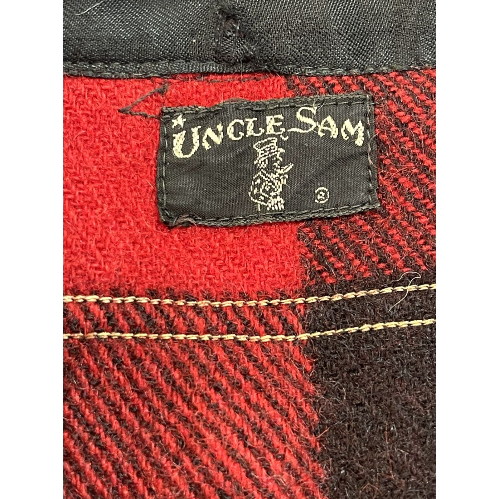Vintage VINTAGE Uncle Sam 1950s Flannel Shirt Men's Medium Black Red Buffalo Plaid Grunge USA Size US M / EU 48-50 / 2 - 3 Thumbnail