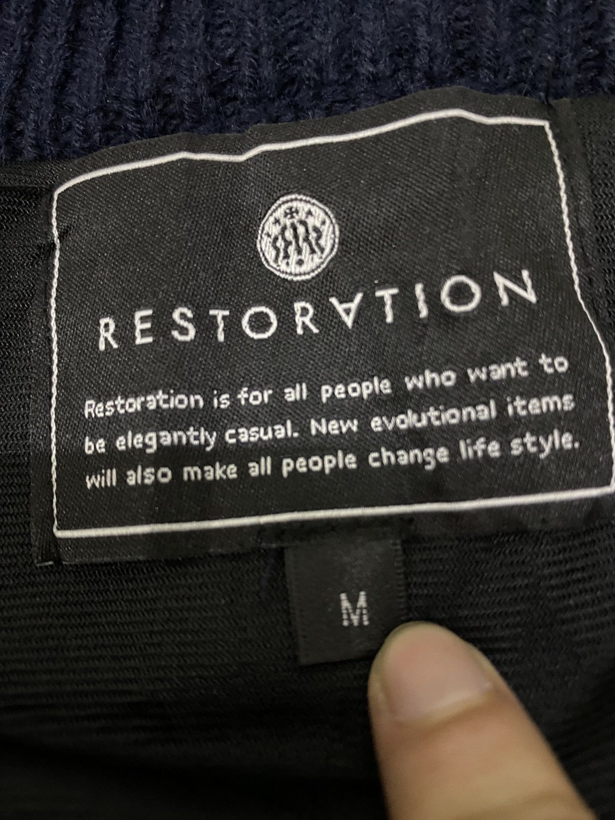Japanese Brand Restoration japan knit DUFFLE coat jacket Size US M / EU 48-50 / 2 - 7 Thumbnail