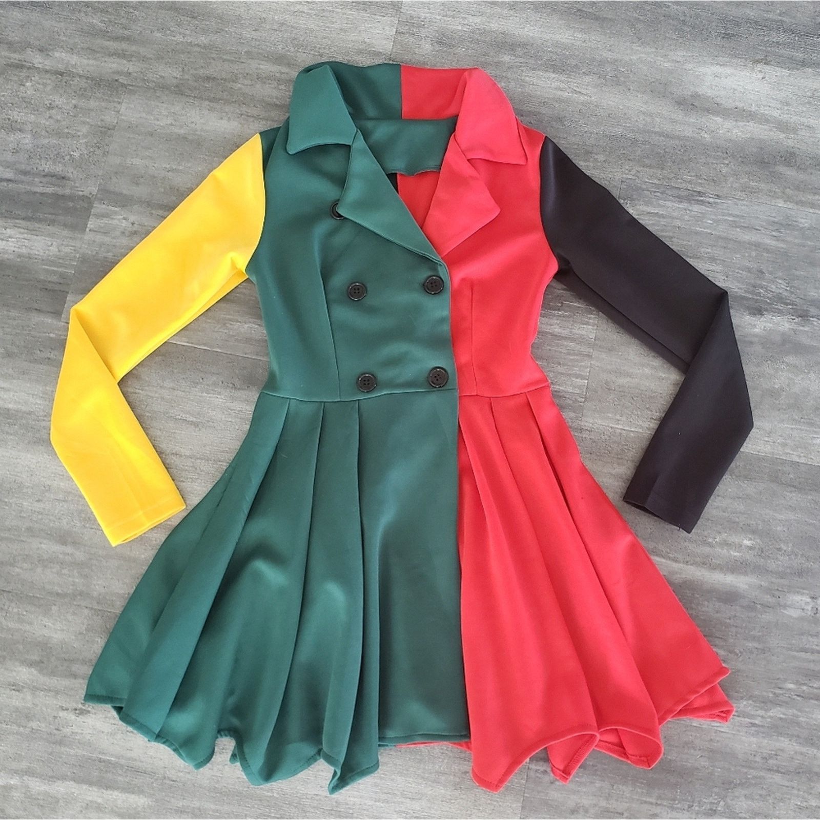 Jamaican Colorblock Adult Cosplay Costume