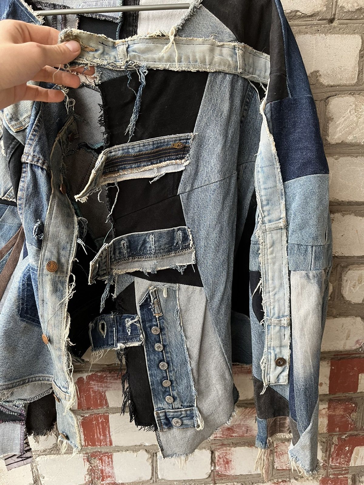 Japanese Brand × Levi's × Vintage Vintage Levi’s Rare denim patchwork jacket 501 pants Size US XL / EU 56 / 4 - 15 Thumbnail