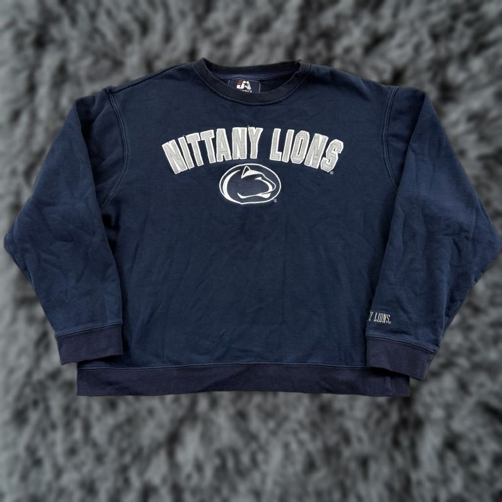 Vintage VINTAGE Penn State Nittany Lions Sweatshirt Men’s 2XL Blue 90s University College Logo Graphic Print Pullover Crewneck Sweatshirt USA J America Size US XXL / EU 58 / 5 - 1 Thumbnail