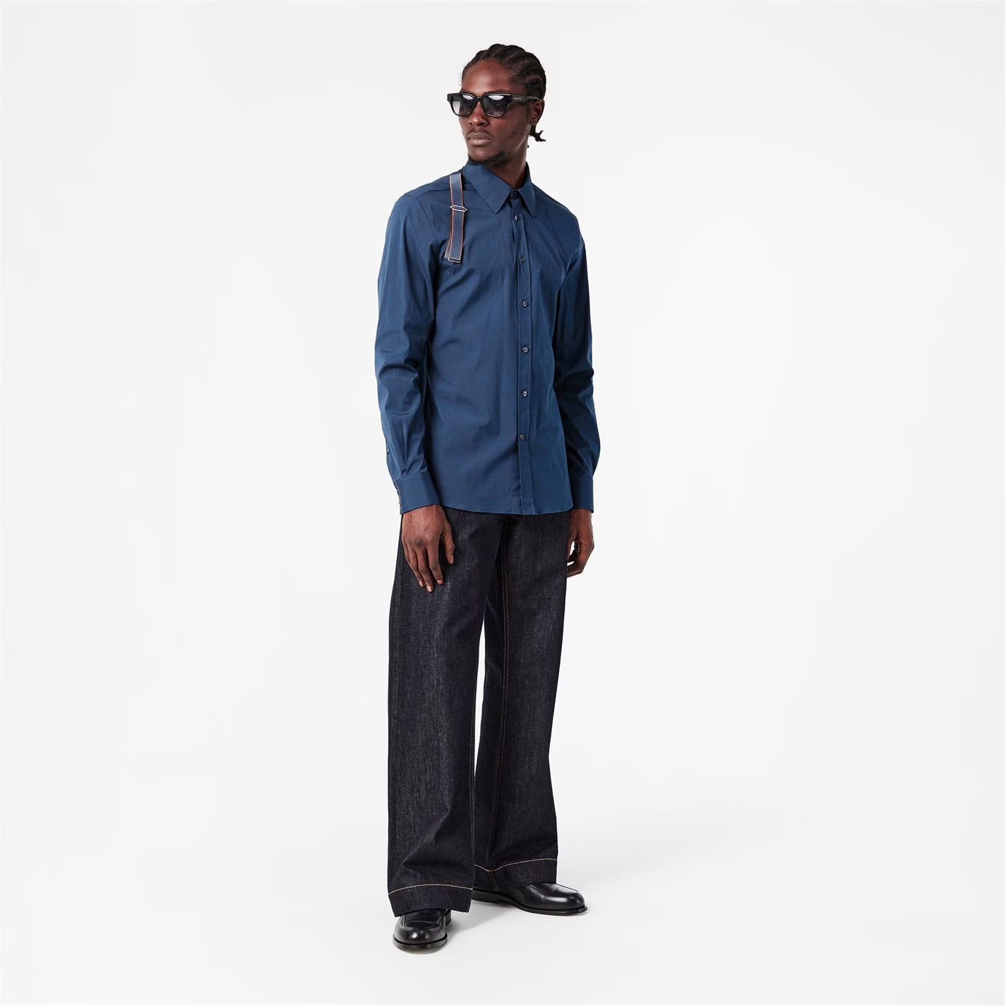 Alexander McQueen o1g2r1mq0326 Harness Shirt in Blue Size US M / EU 48-50 / 2 - 5 Thumbnail