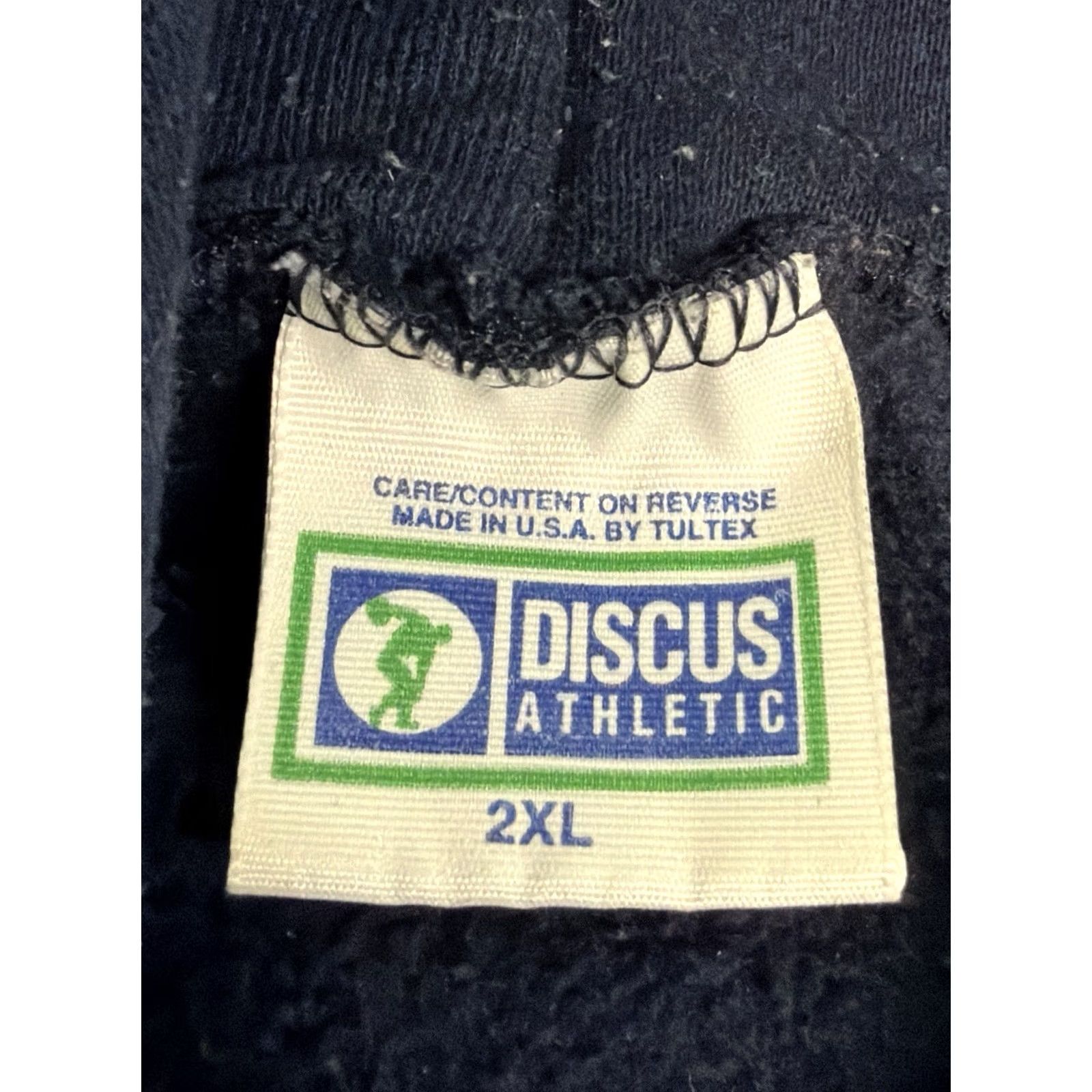 Vintage Vintage Discus Athletic Hoodie Mens 2XL Navy Blue 90s Made In USA Discus Athletic by Tultex Hoodie Mens 2XL Navy Blue 90s USA Classic Size US XXL / EU 58 / 5 - 4 Thumbnail