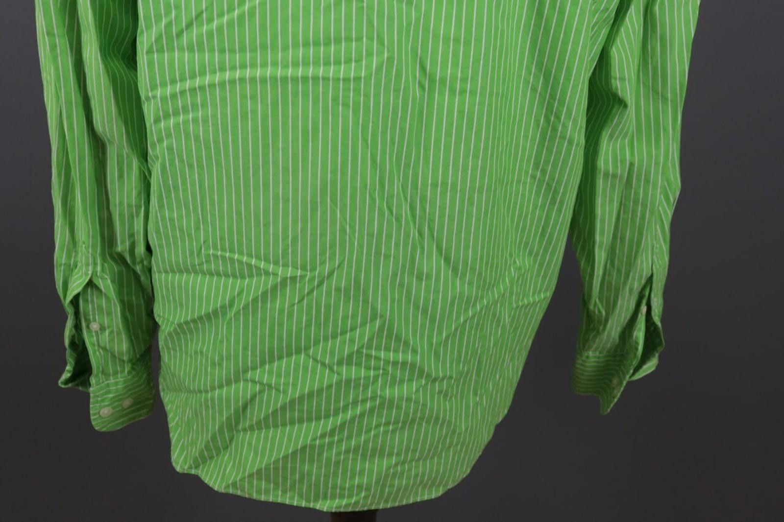 J.Crew J.Crew Tailored Fit Green Striped Dress Shirt Size 42 / L Size US L / EU 52-54 / 3 - 12 Thumbnail