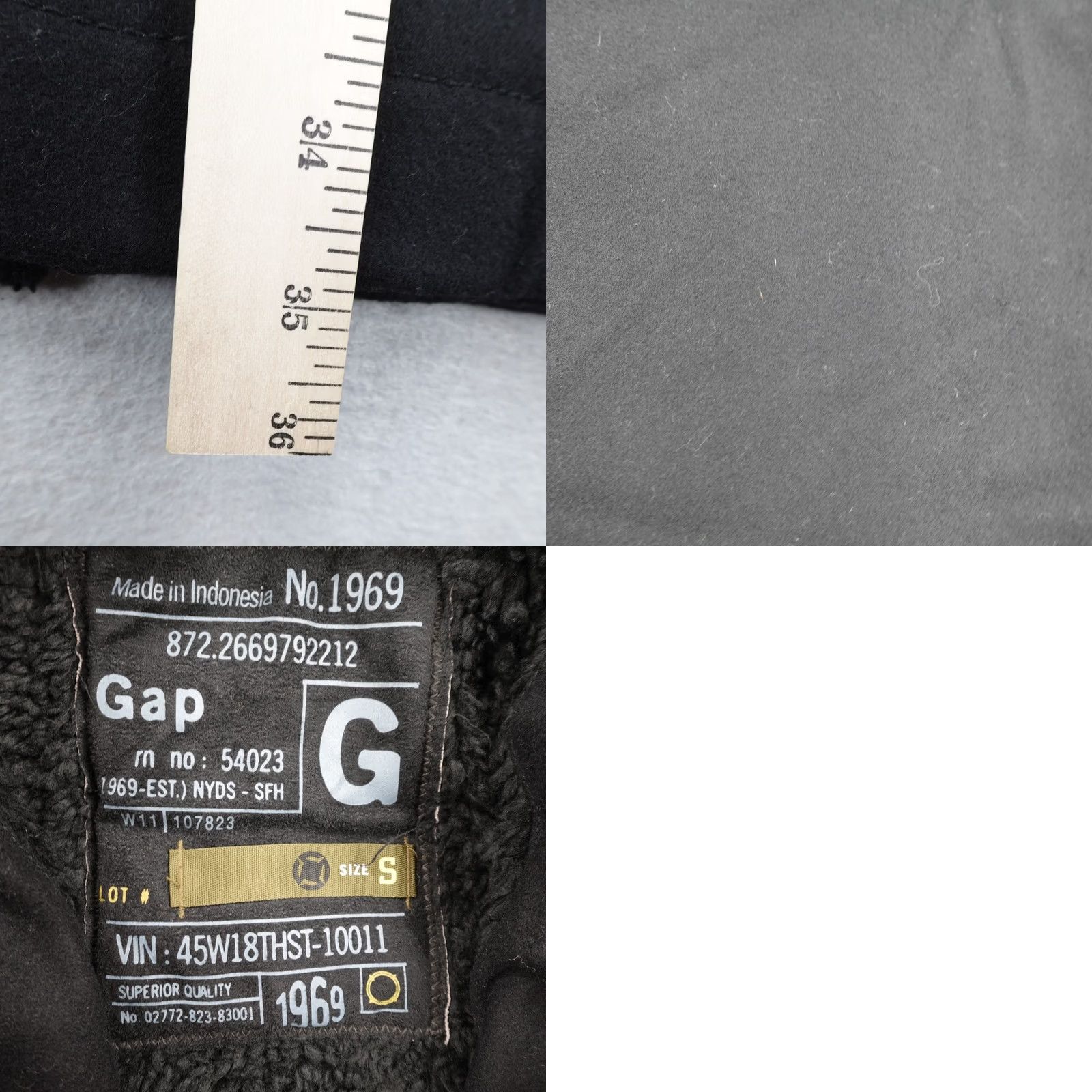 Gap VINTAGE Gap Jacket Mens Small Black Wool Blend Car Coat Quilted Zip Button Up Overcoat Negro Size US S / EU 44-46 / 1 - 8 Thumbnail