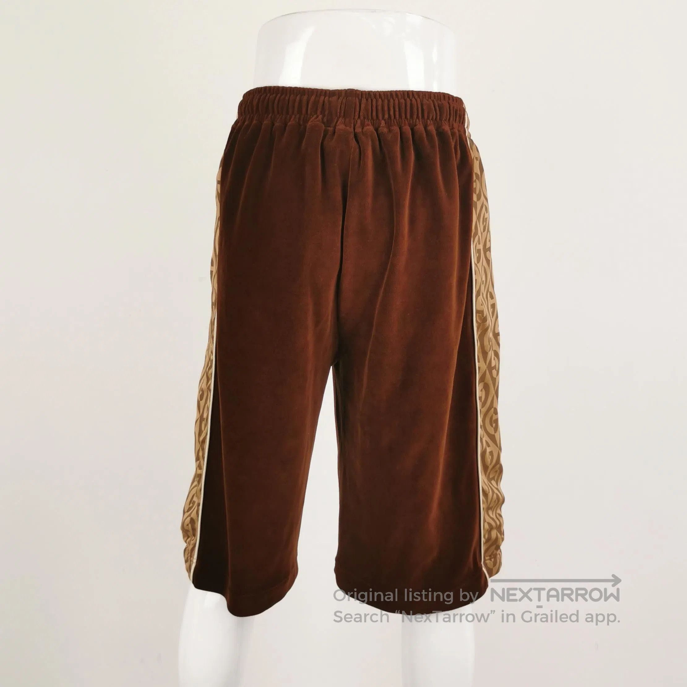 Gucci Gucci Brown Velvet Striped Shorts L. Size US 38 / EU 54 - 1 Thumbnail