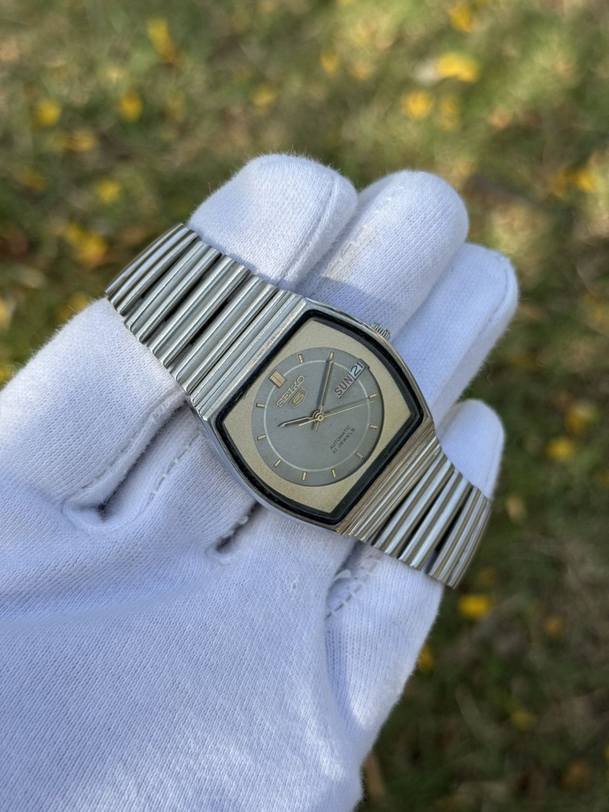 Seiko Vintage Seiko 5 Automatic japan Watch:gray Dial, retro Case Size 36 - 7 Thumbnail