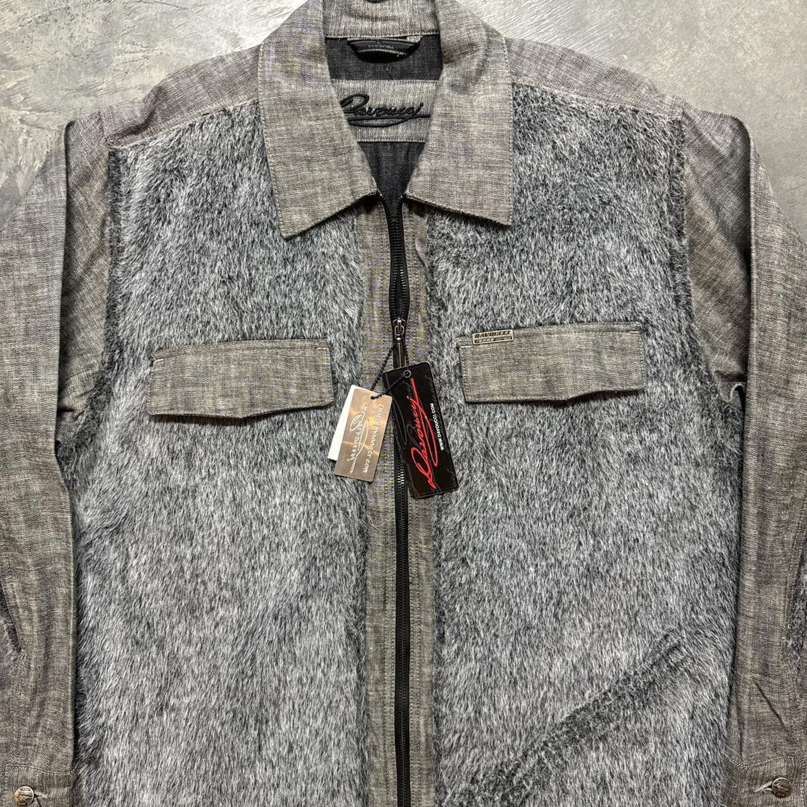 Japanese Brand × Vintage Vintage Davoucci Faux Fur HipHop Rap Denim Jean Jacket Size US L / EU 52-54 / 3 - 2 Thumbnail