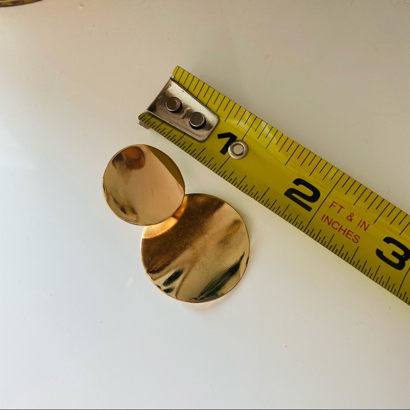 Nordstrom NEW NORDSTROM REVOLVE Gold Circle Stud Drop Earrings Jewelry Size ONE SIZE - 6 Thumbnail