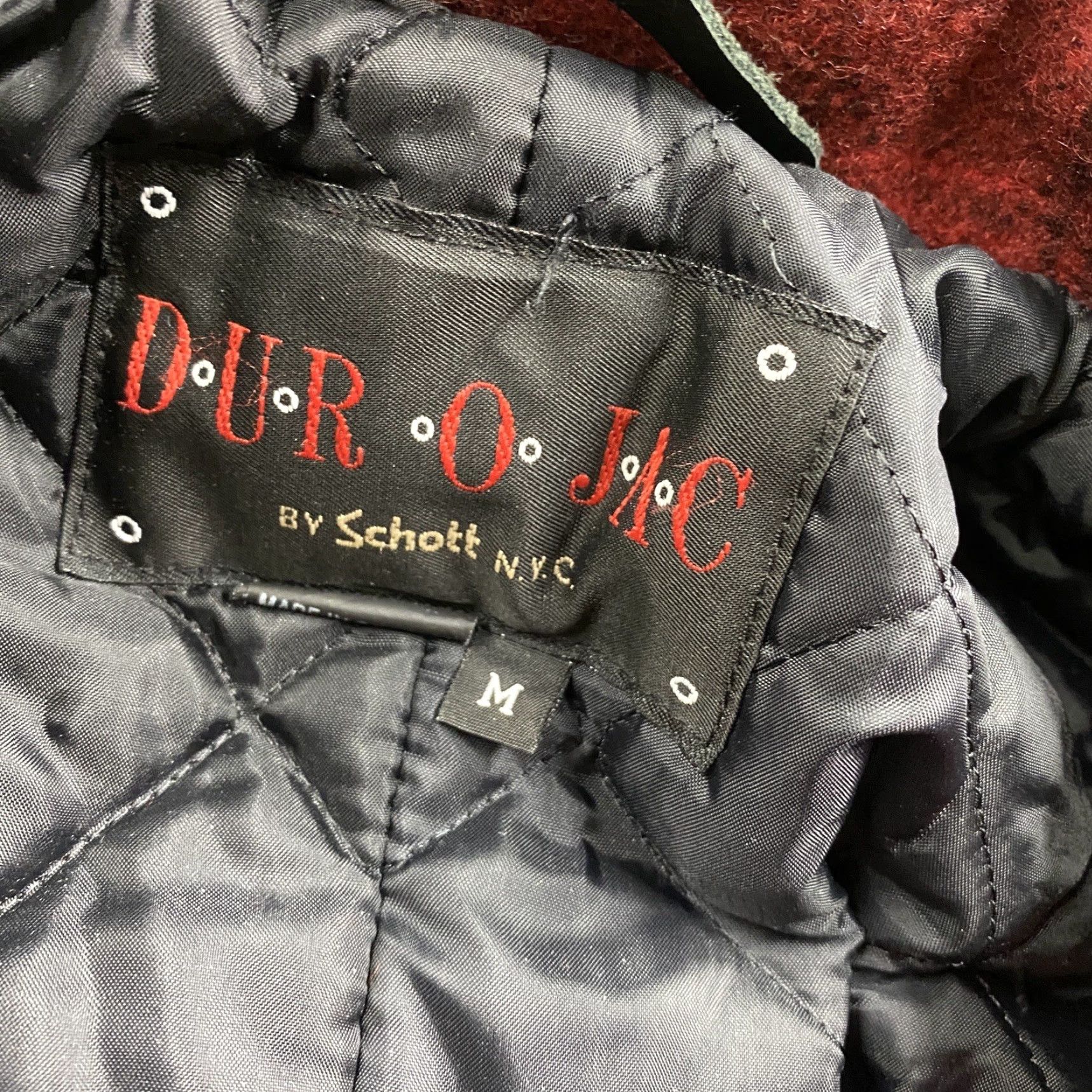 Schott VINTAGE Schott NYC Jacket Mens M Red Black Shadow Plaid 3-in-1 Wool Wool 80s 90s Retro Casual Workwear USA Mens Size US M / EU 48-50 / 2 - 4 Thumbnail