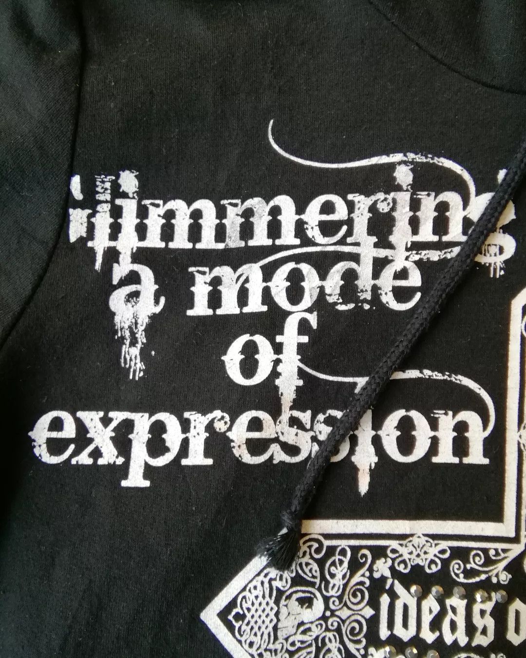 If Six Was Nine Imagination Punk Gothic Black Emo Hooded Shortsleeve Shirt Size XL / US 12-14 / IT 48-50 - 5 Thumbnail