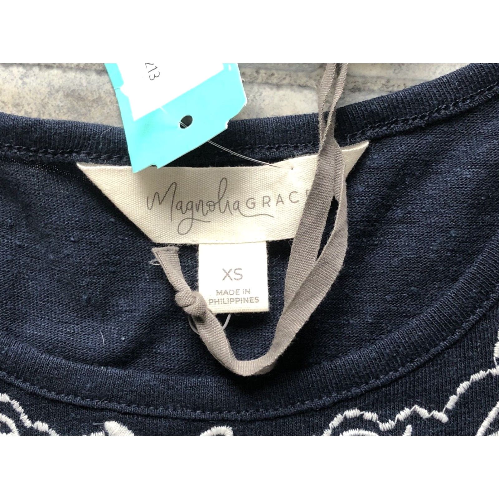 Vintage NWT Magnolia Grace Embroidered Knit Tank Top Women’s XS Navy Blue Size XS / US 0-2 / IT 36-38 - 6 Thumbnail