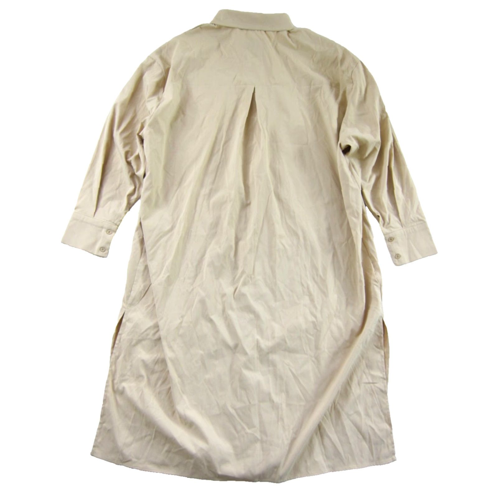 Boohoo NWT Boohoo Stone Brown Collared Long Sleeve Button Down Midi Shirt Dress 14 Size XL / US 12-14 / IT 48-50 - 2 Thumbnail