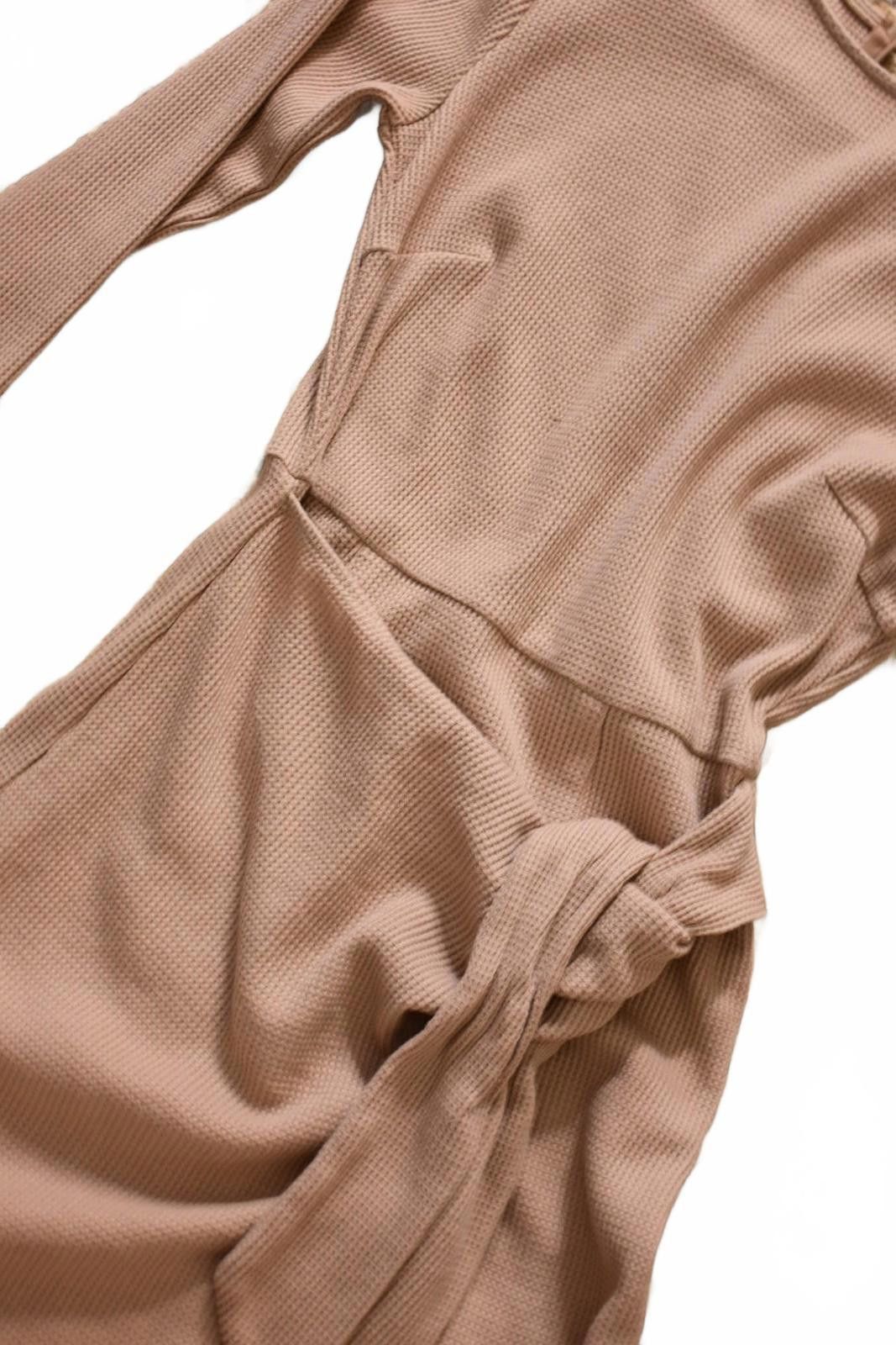 Other Hello Molly Beige Long Sleeve Wrap Dress with Flared Cuffs S Size S / US 4 / IT 40 - 6 Thumbnail
