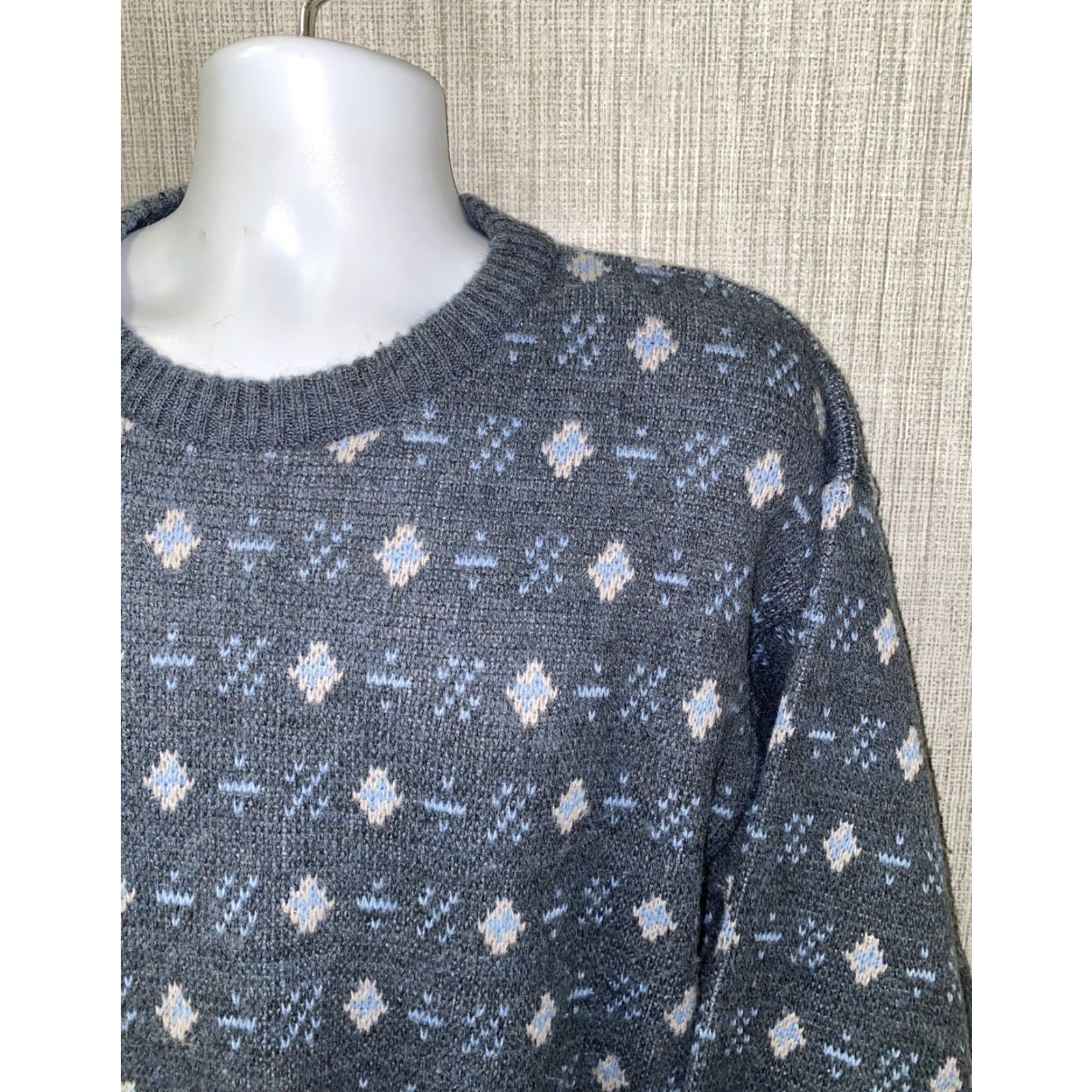 Vintage Tandem Mens Gray Crewneck Wool Alpaca Blend Sweater Size M Size US M / EU 48-50 / 2 - 2 Thumbnail