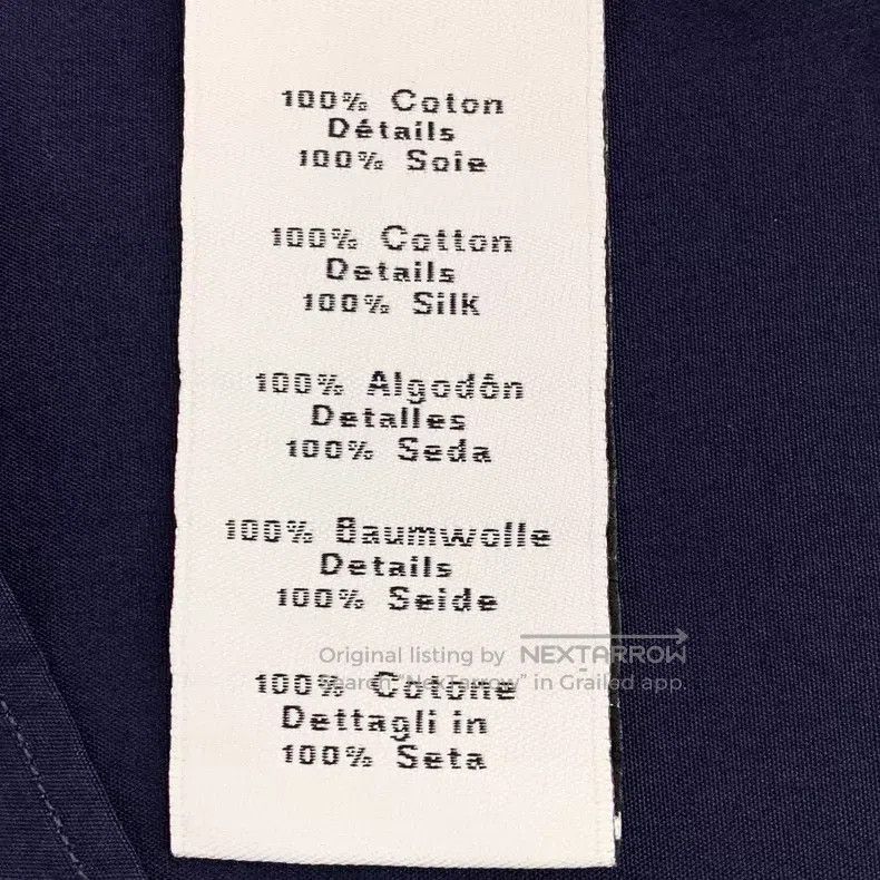 Hermes Hermes Dark blue logo patch cotton collar long sleeve butt Size US XXS / EU 40 - 6 Thumbnail