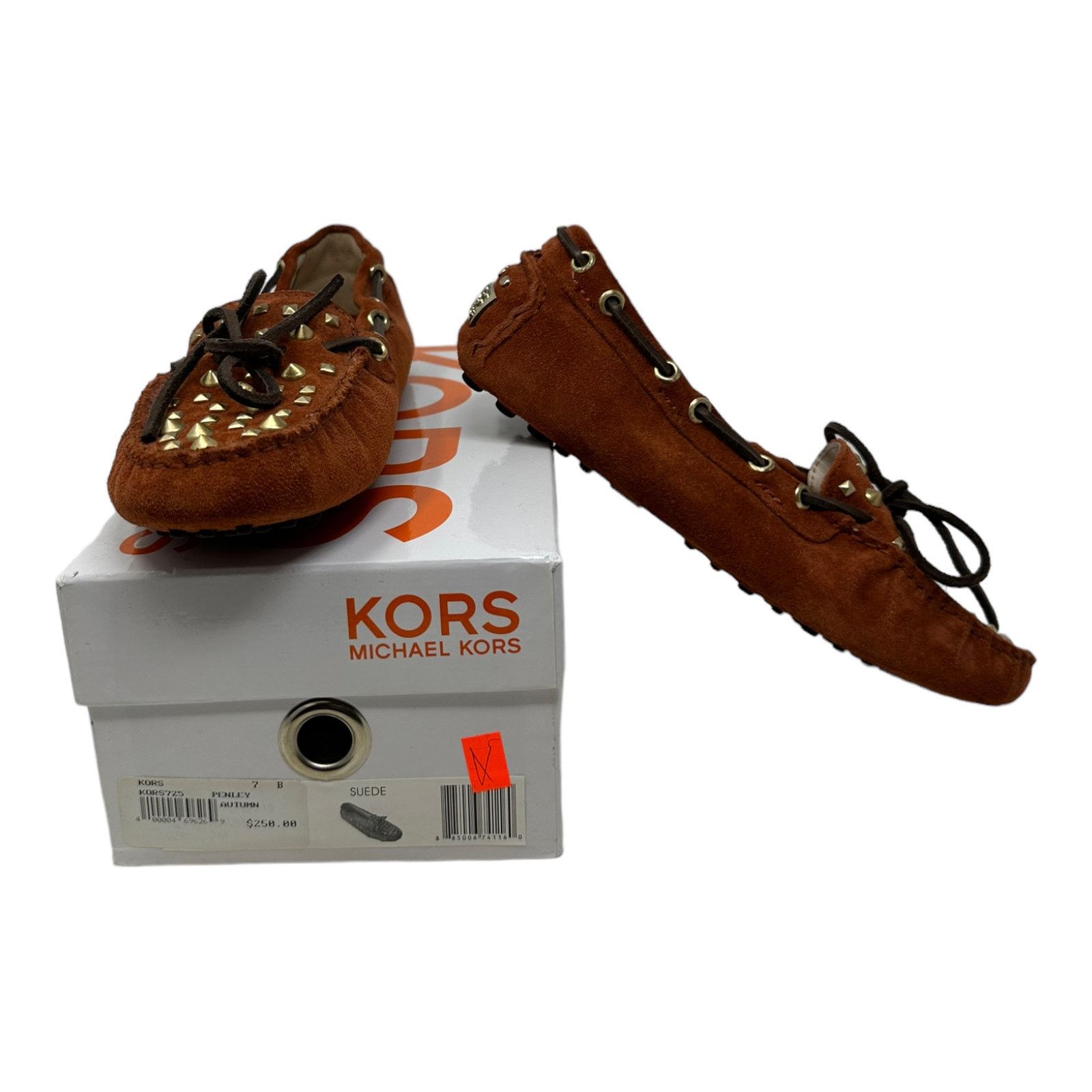 Michael Kors Penley Autumn suede studded moccasins size 7M