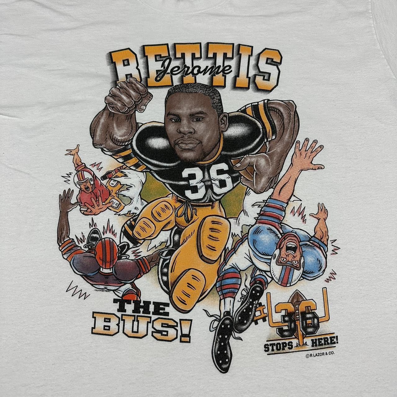 NFL Vintage Jerome Bettis Caricature Tee Pittsburgh Steelers Bus Size US XXL / EU 58 / 5 - 2 Thumbnail