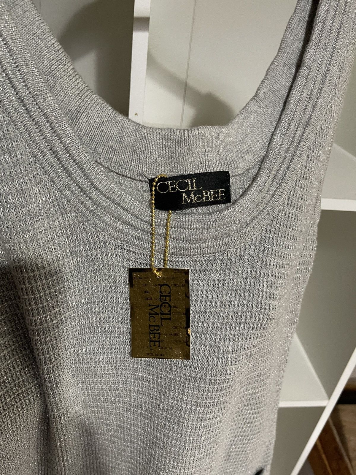 Japanese Brand Cecil McBee Knit Sleeveless Glitter Size M / US 6-8 / IT 42-44 - 2 Thumbnail