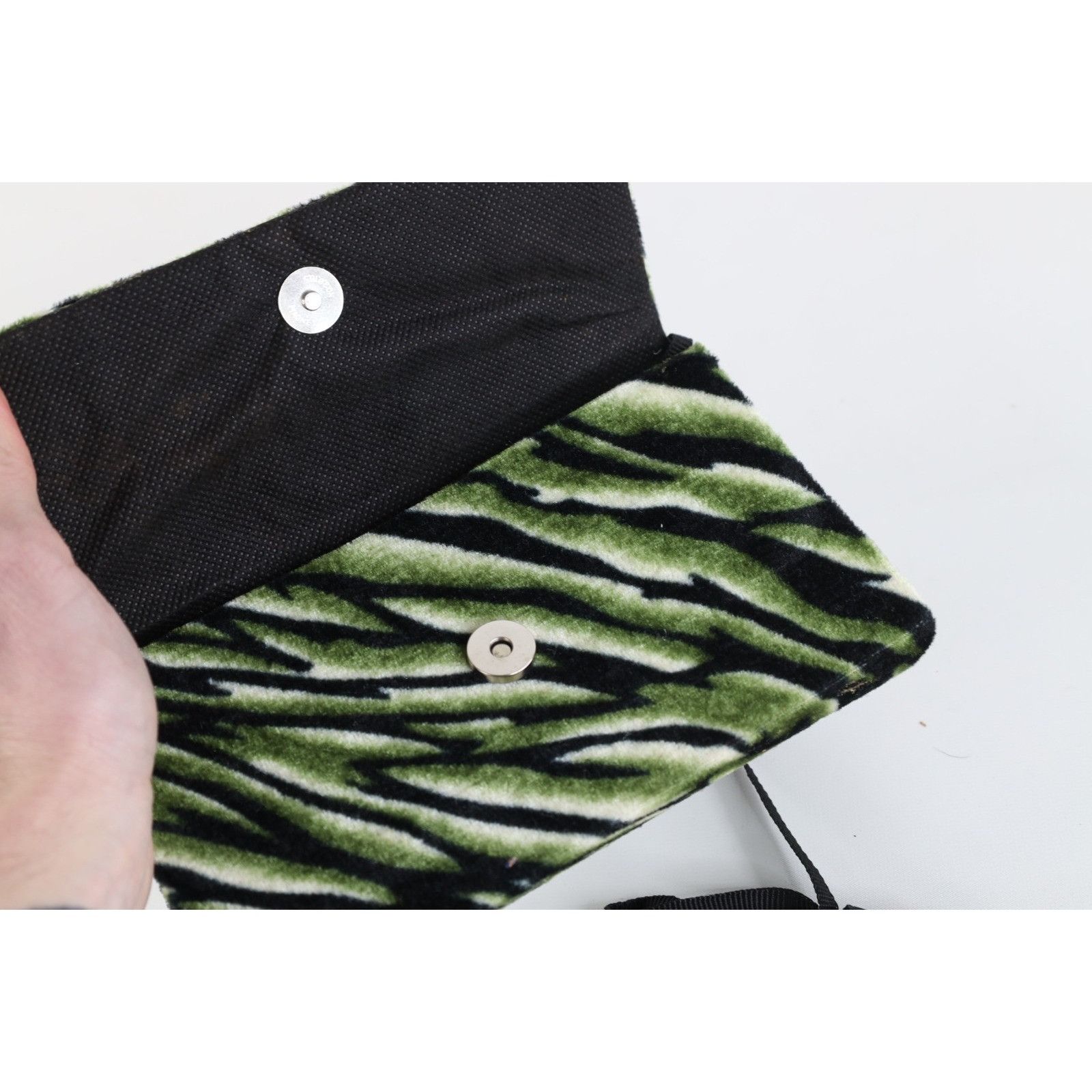 Vintage Vintage 90s Y2K Babydoll Velour Zebra Striped Hand Bag Size ONE SIZE - 6 Thumbnail