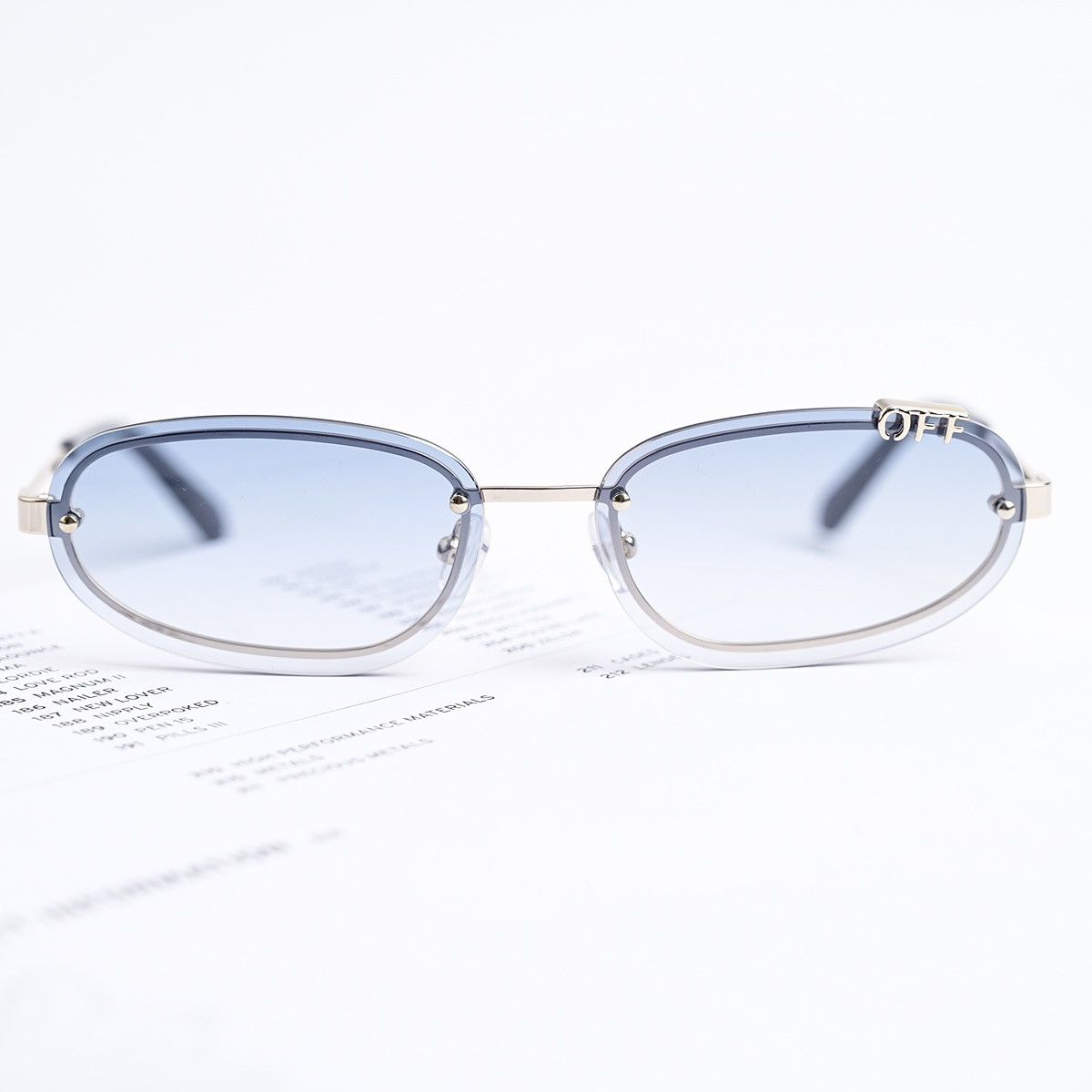 Off-White OFF WHITE MIAMI GOLD GRADIENT BLUE SUNGLASSES Size ONE SIZE - 4 Thumbnail