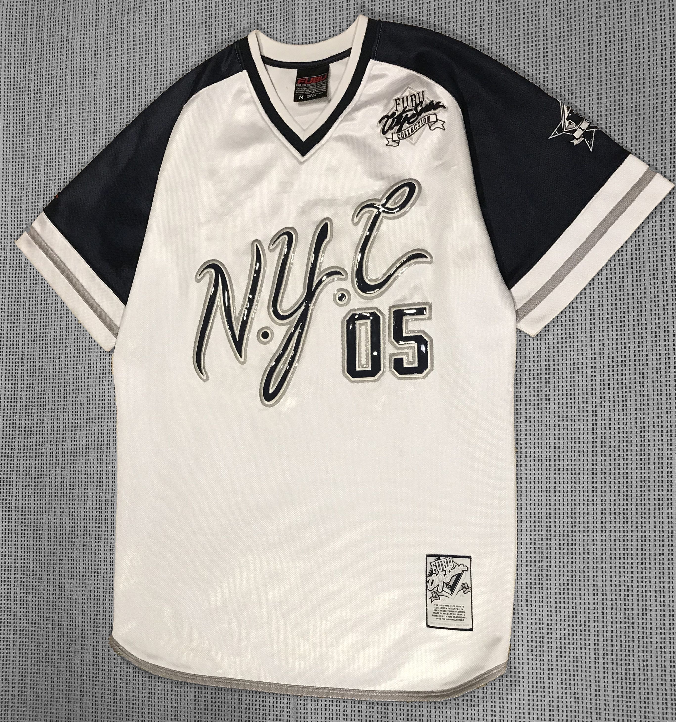 image of Fubu 05 N.y.c Heavyweight T-Shirt (M) in Blue White, Men's (Size Medium)