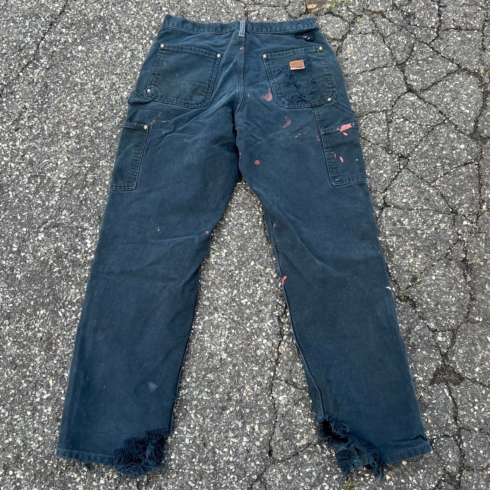 Carhartt × Vintage Vintage carhartt black double knee work wear carpenter pants Size US 29 - 6 Thumbnail