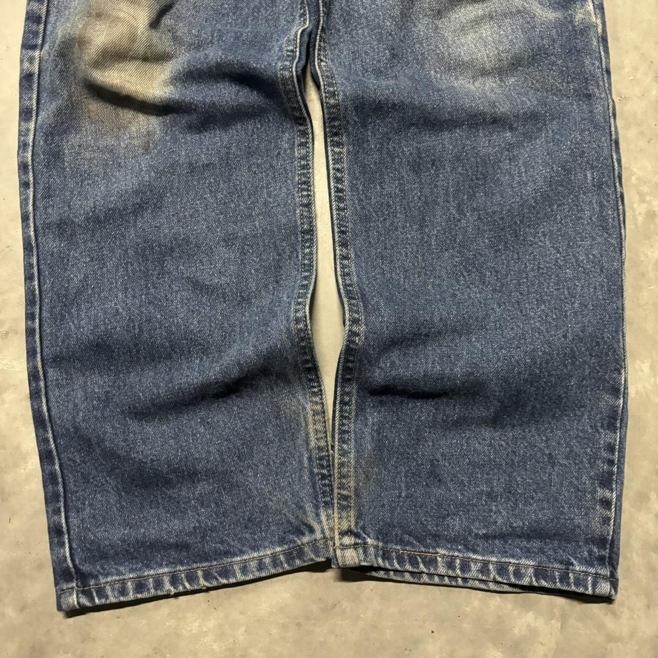 Japanese Brand × Vintage Crazy Vintage Y2K/2000s Grunge Faded Dark Wash Denim Jeans! Size US 34 / EU 50 - 6 Thumbnail