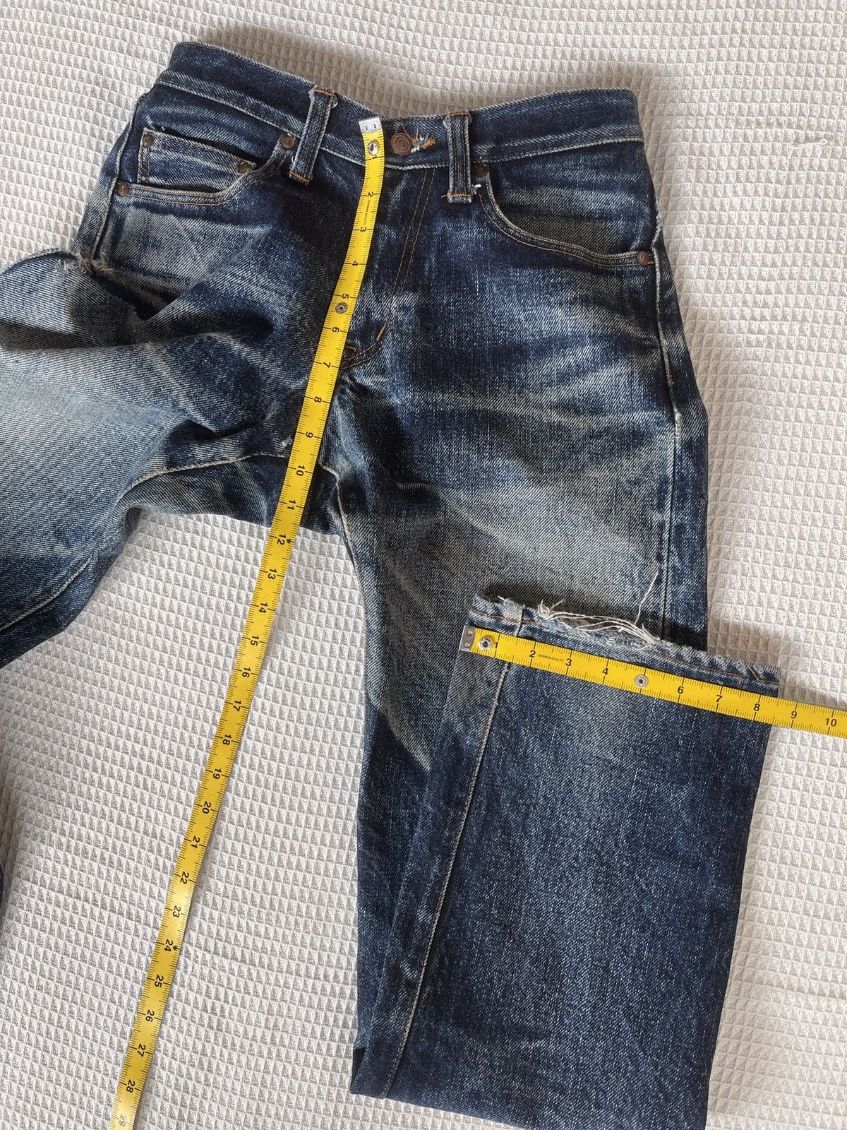 KOJIMA GENES Rare🔥Kojima Genes 21oz Distressed Denim Jeans Size US 30 / EU 46 - 16 Thumbnail