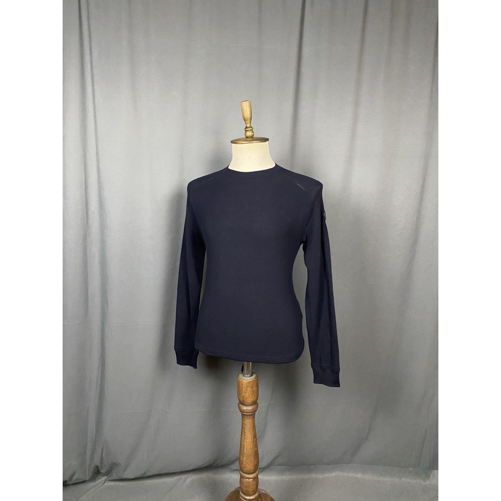 Moncler MINT! Moncler Men's Blue Cotton Cashmere Knitted Crewneck Sw Size US S / EU 44-46 / 1 - 2 Thumbnail