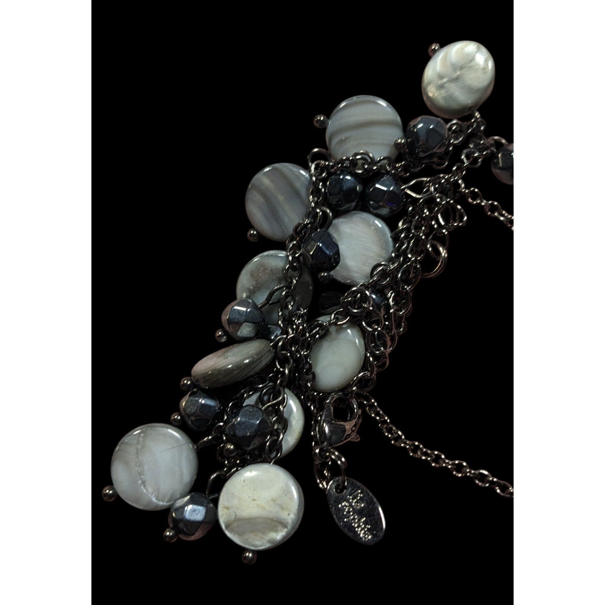Other Lia Sophia Grey Mother Of Pearl Charm Necklace Size ONE SIZE - 5 Thumbnail
