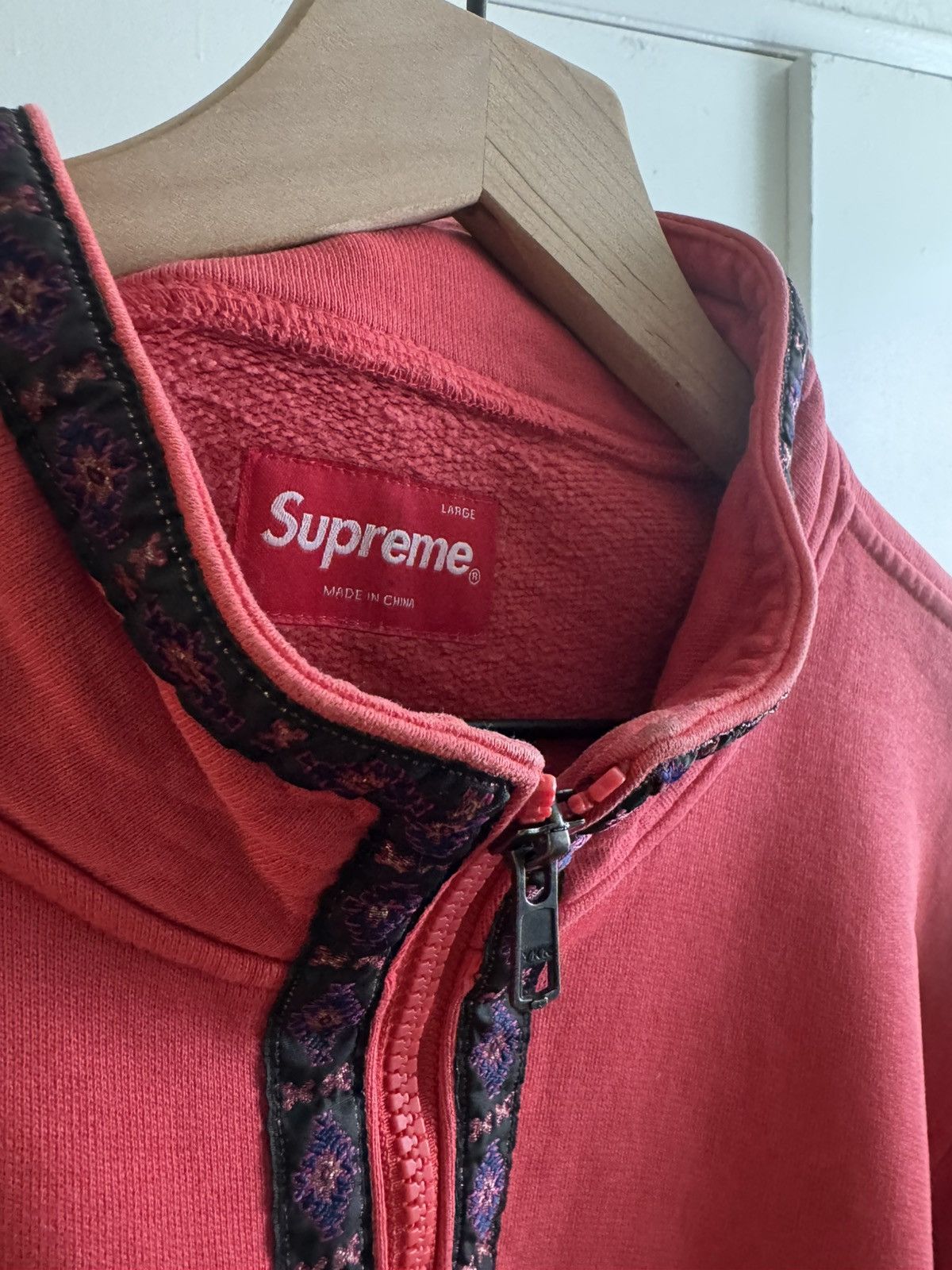 Supreme Supreme Overdyed Half Zip Sweatshirt Size US M / EU 48-50 / 2 - 2 Thumbnail