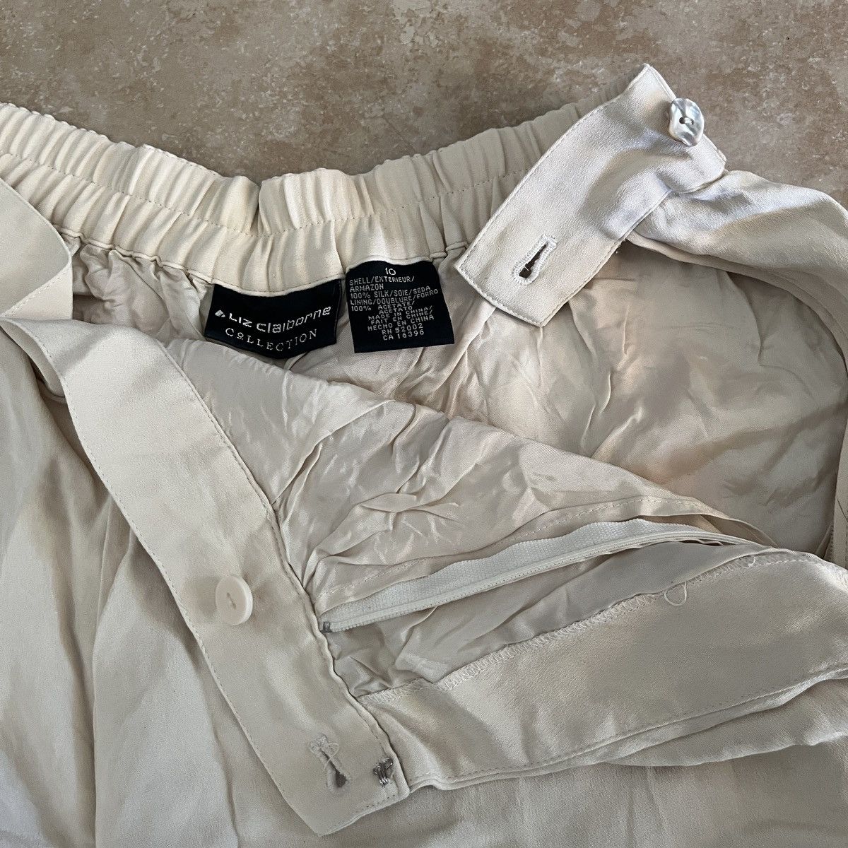 Vintage Liz Claiborne Collection Silk Trousers Size 30" / US 8 / IT 44 - 4 Thumbnail