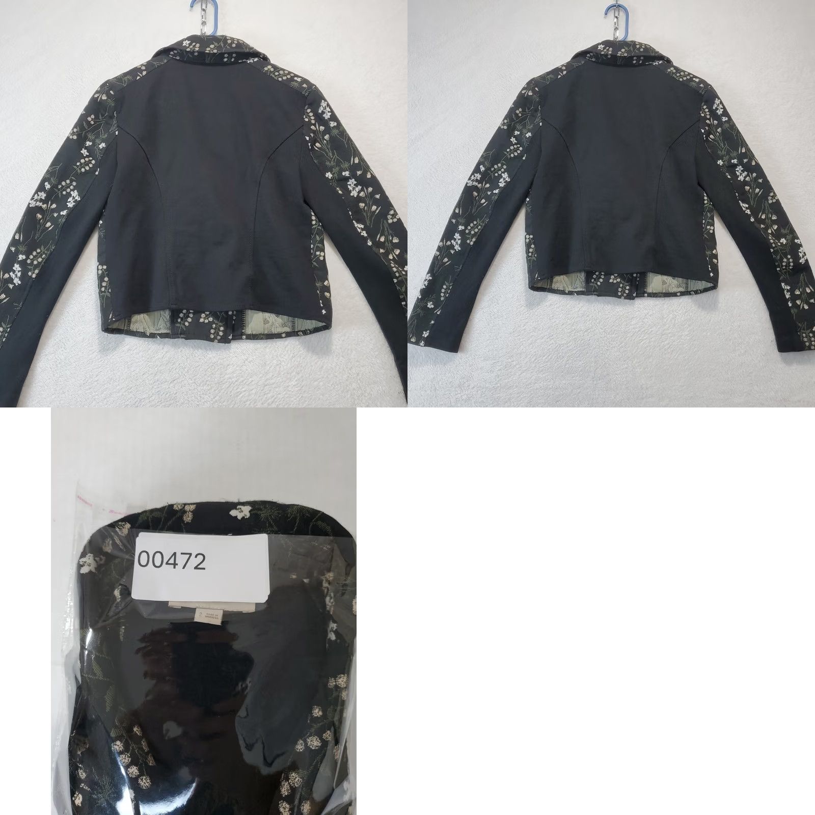 Loft Loft Outlet Blazer Women Black Green Floral Full Zip Denim Cotton Mid-Length Size 2 Style Blazer Regular Long Sleeve Office Casual Womens Size XS / US 0-2 / IT 36-38 - 8 Thumbnail