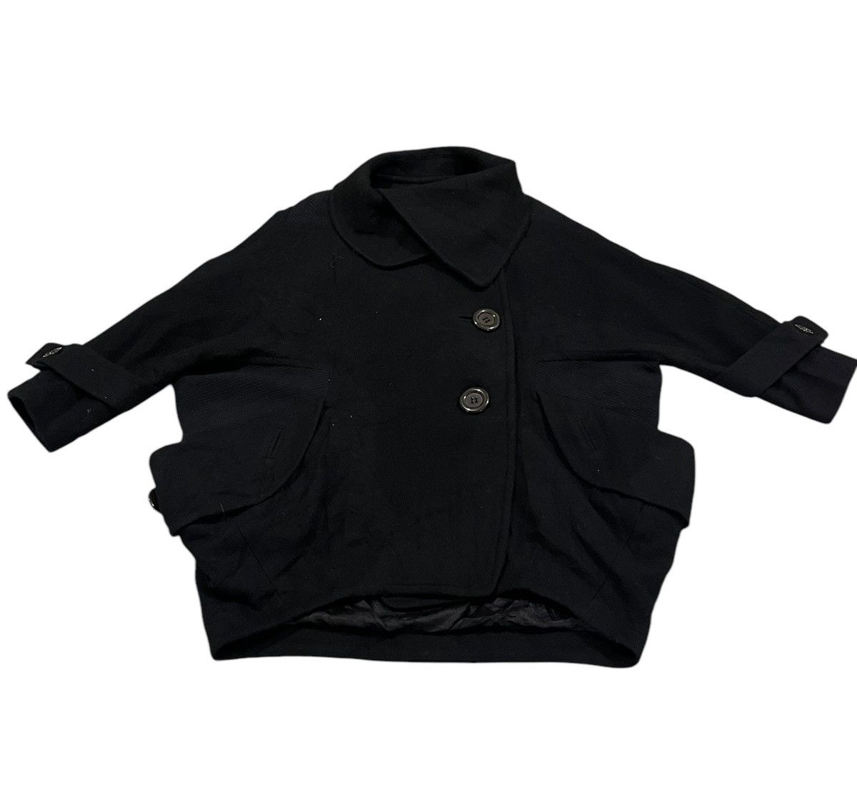 Issey Miyake ISSEY MIYAKE MERCIBEAUCOUP BATWING MUSHROOM NECK WOOL JACKET Size US L / EU 52-54 / 3 - 1 Thumbnail